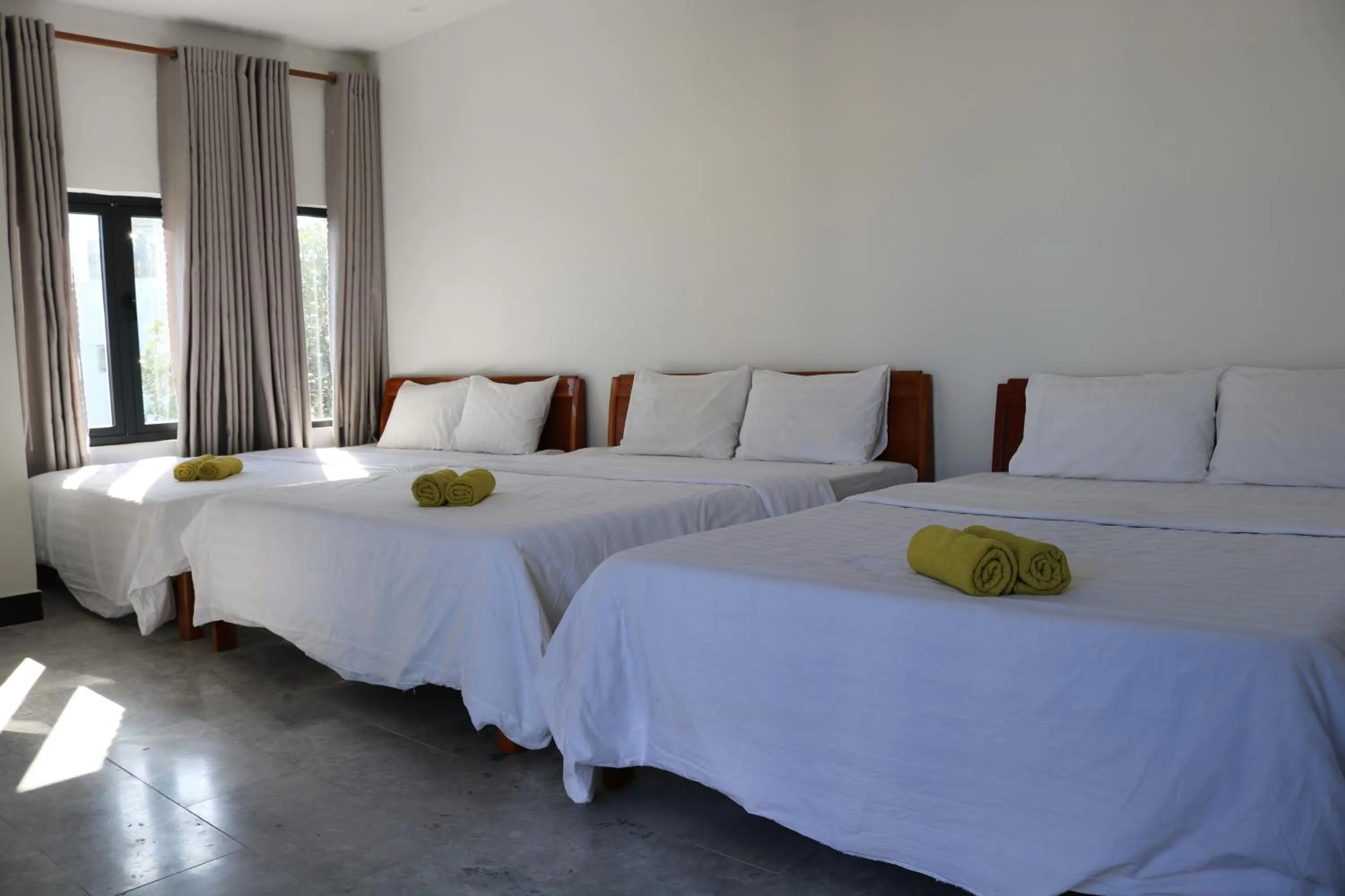 Bed in Green garden house