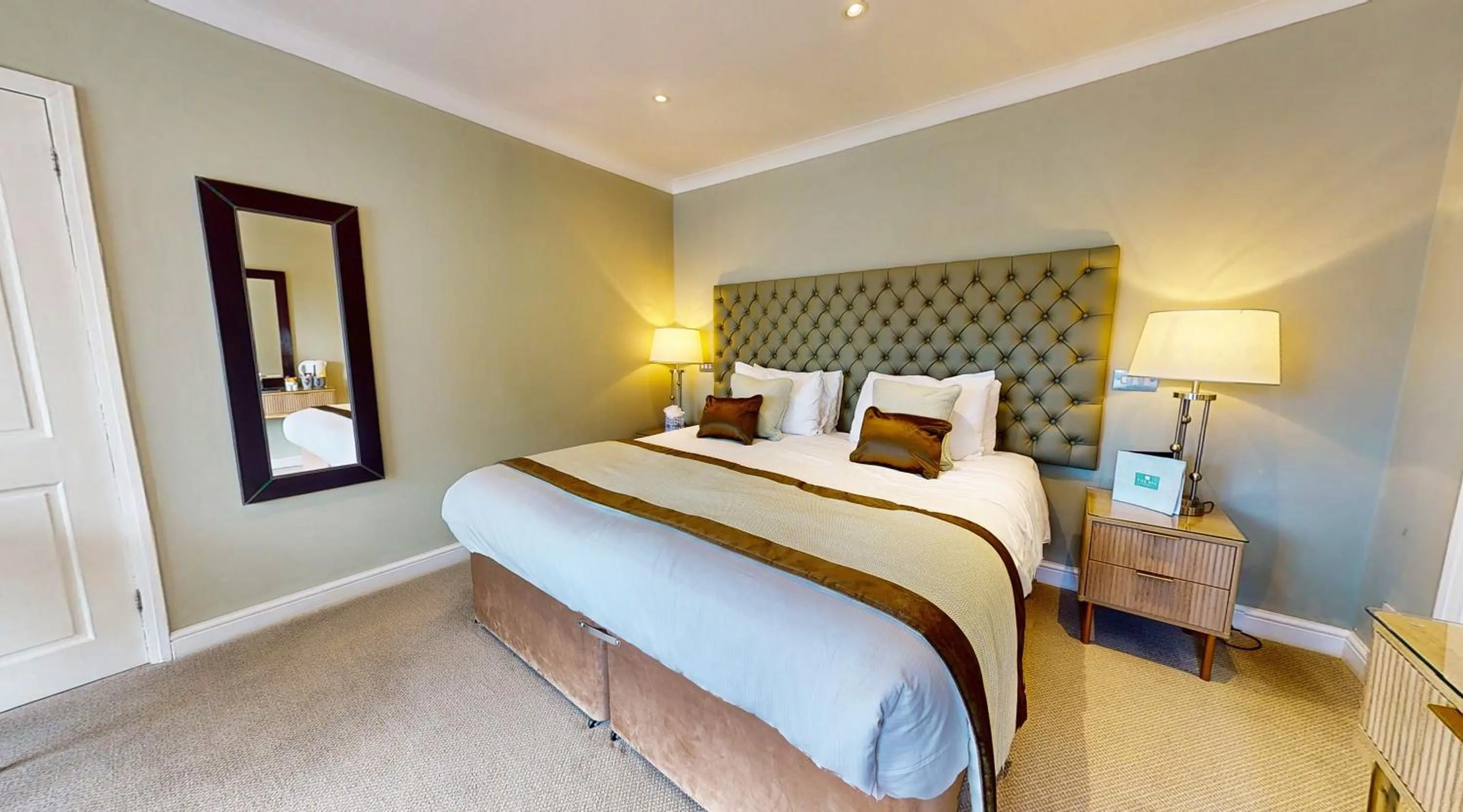 Bed in Rowton Hall Hotel and Spa