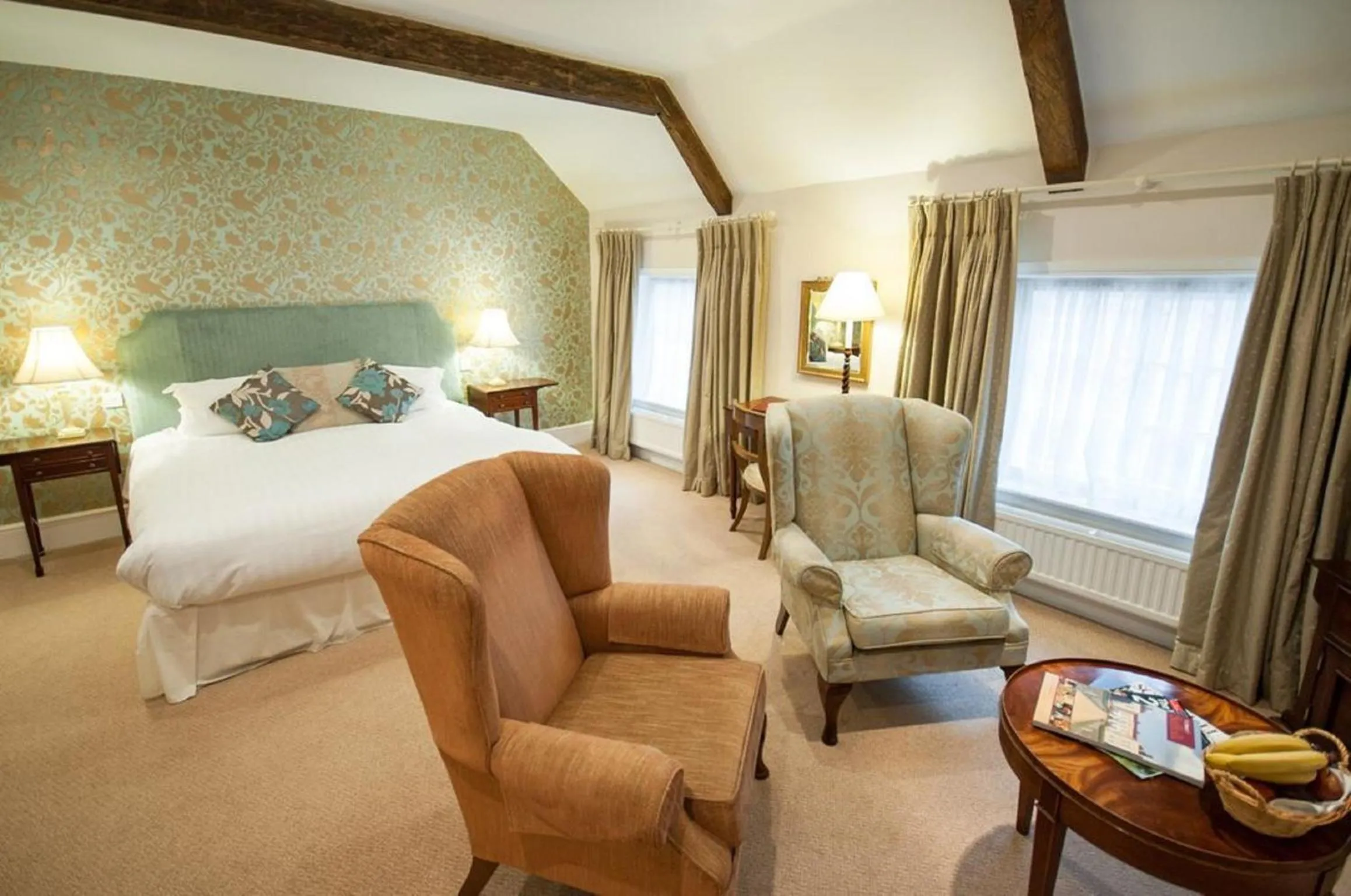 Photo of the whole room, Bed in Hintlesham Hall Hotel