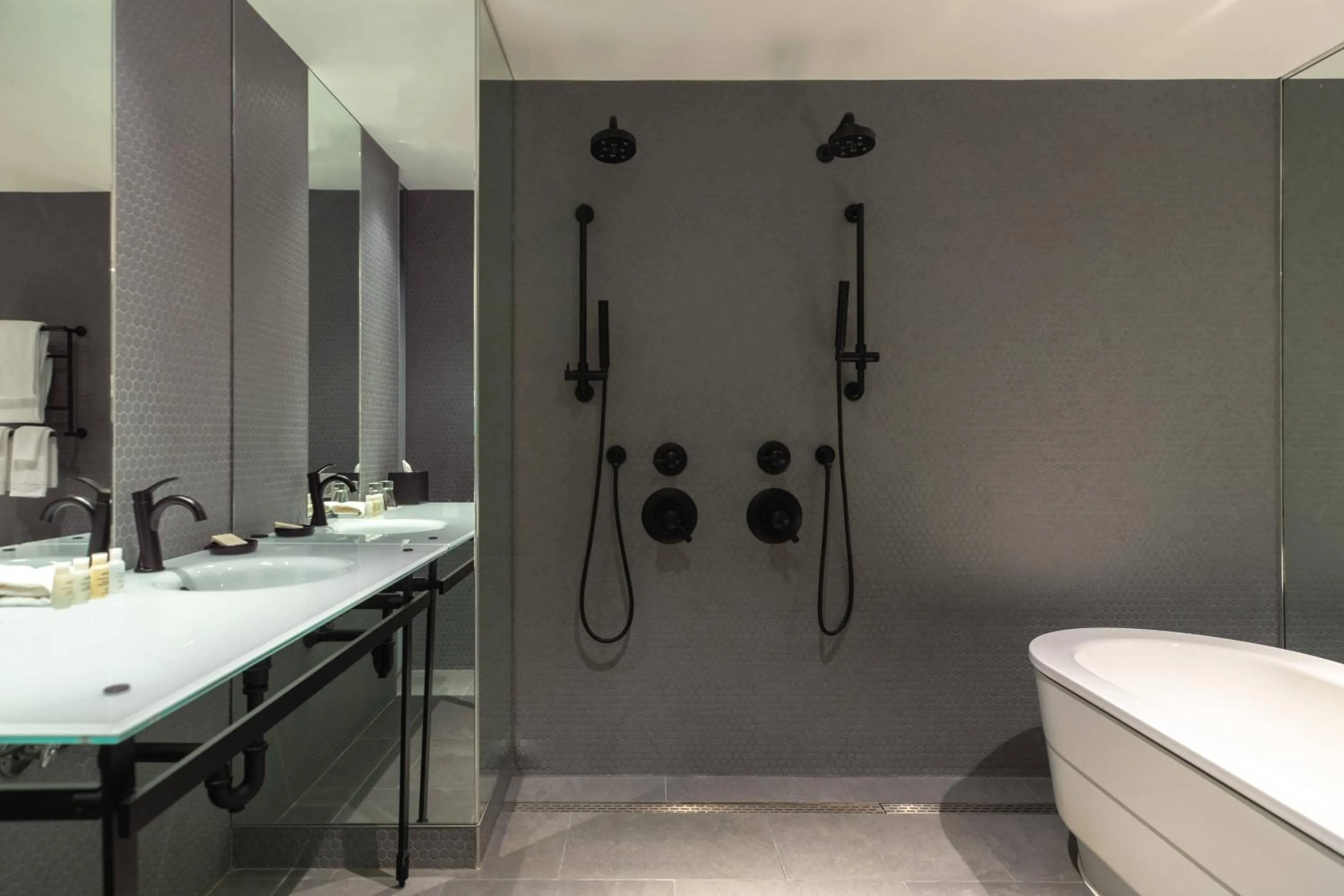 Bathroom in Renaissance New York Times Square by Marriott