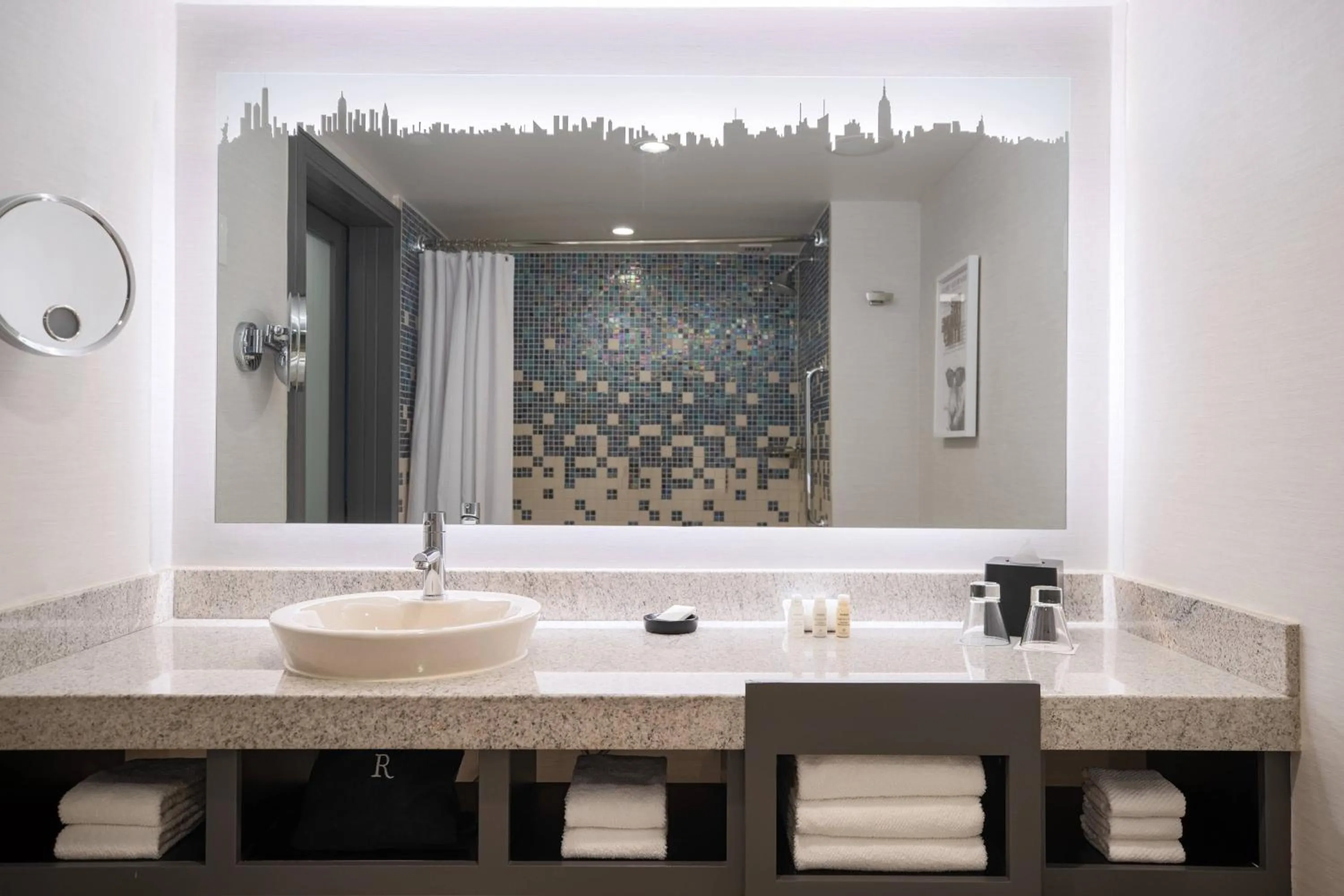 Bathroom in Renaissance New York Times Square by Marriott