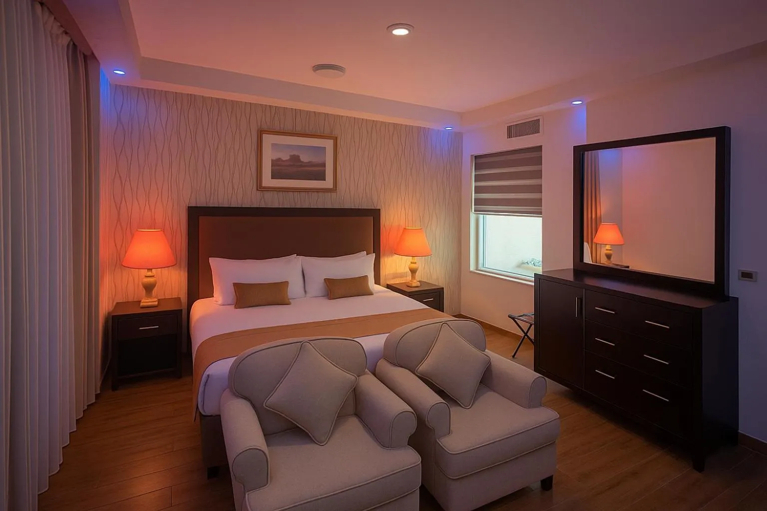 Living room, Bed in Aljamal Hotel