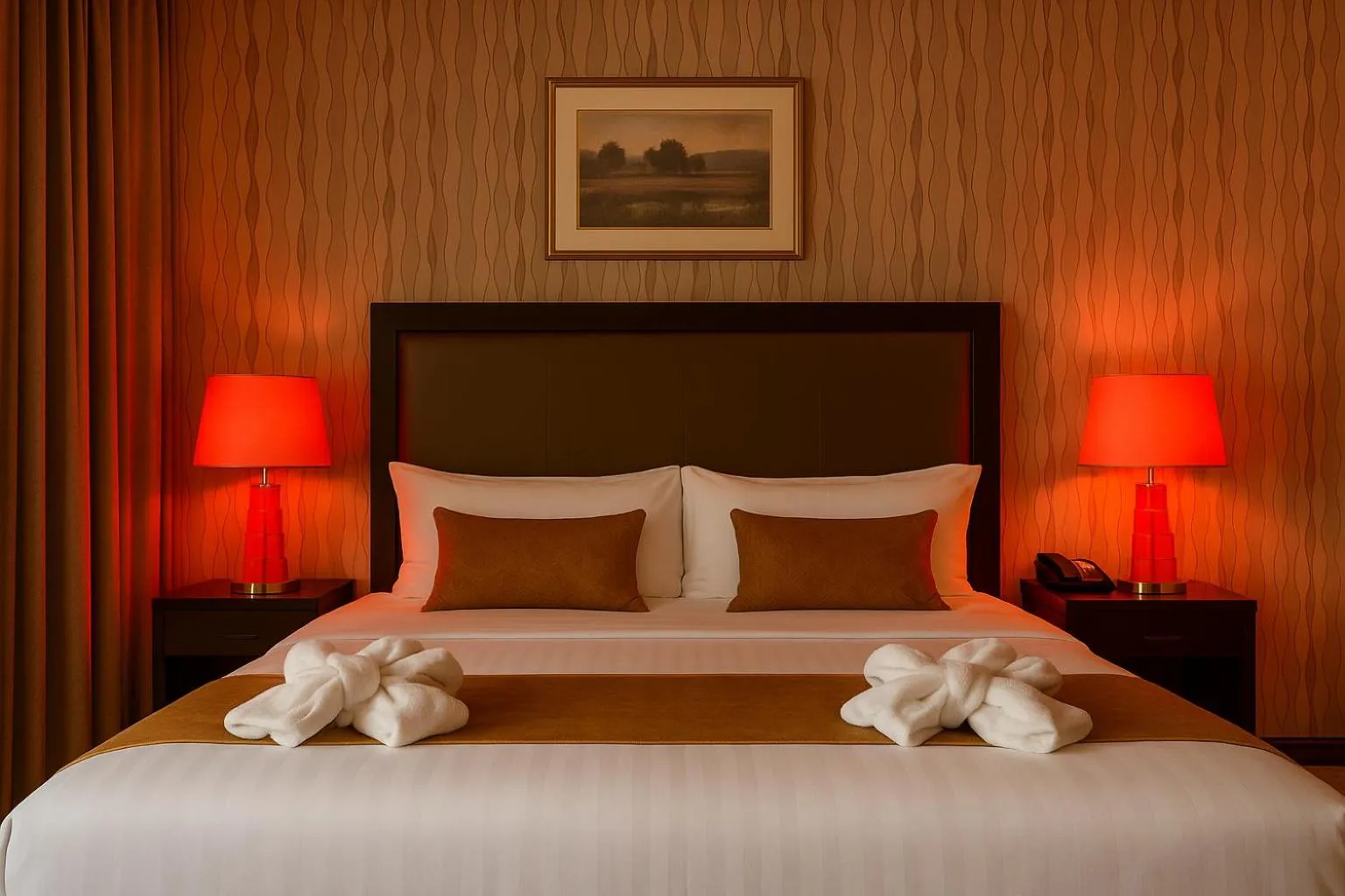 Bed in Aljamal Hotel