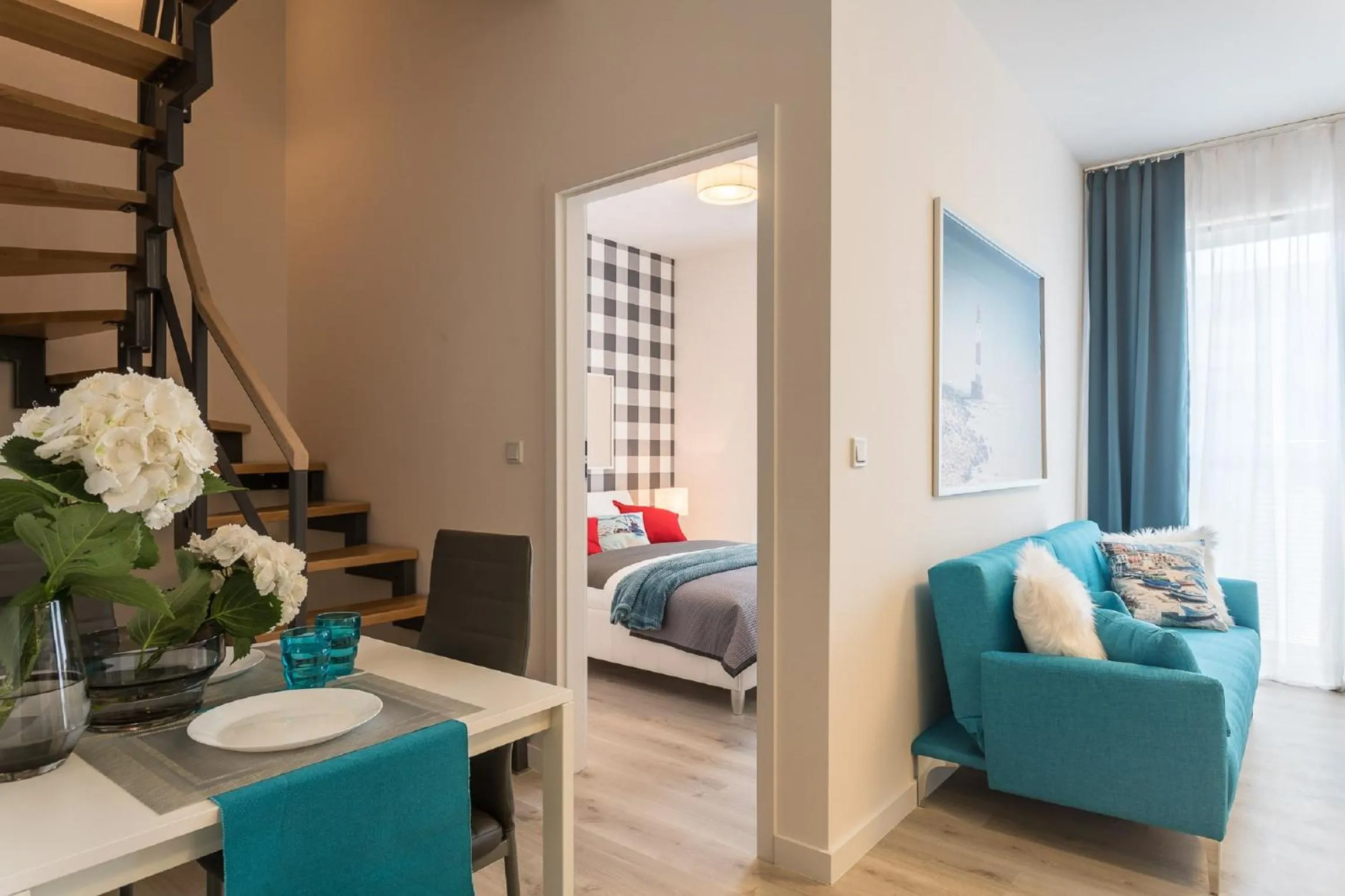 Bed in Apartment Dąbrowskiego by The Railway Station Wroclaw