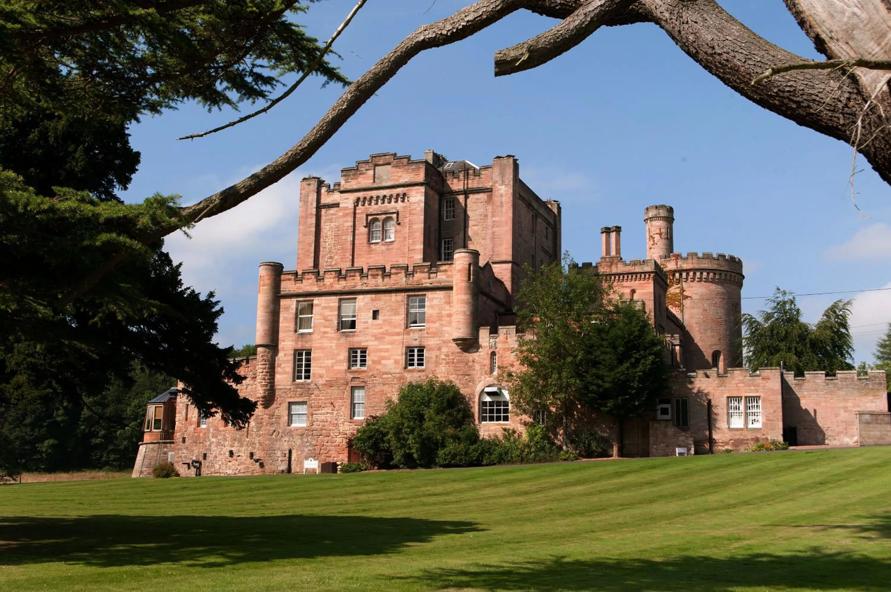 Facade/entrance in Dalhousie Castle Hotel