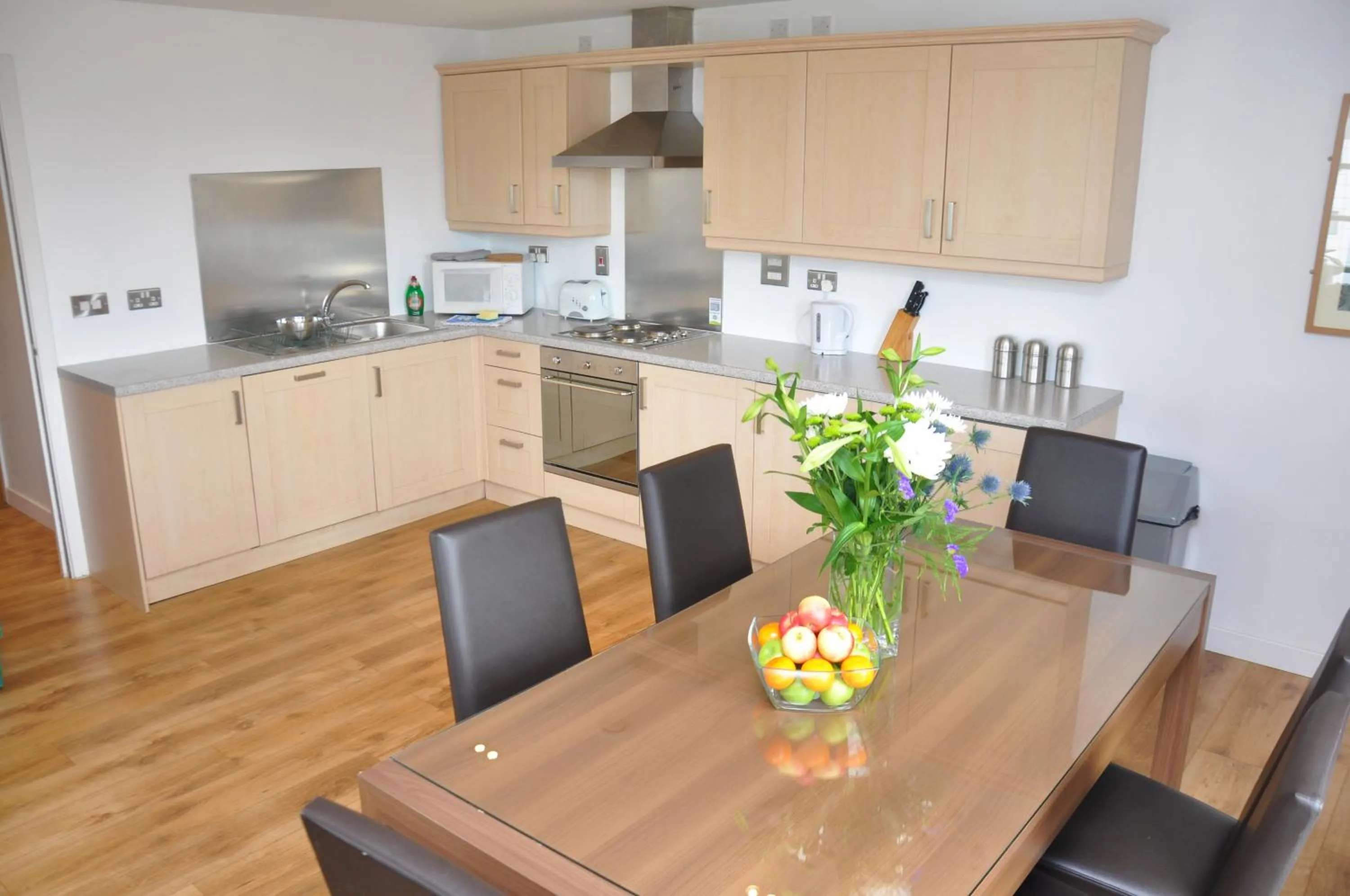 Kitchen or kitchenette in Ocean Serviced Apartments