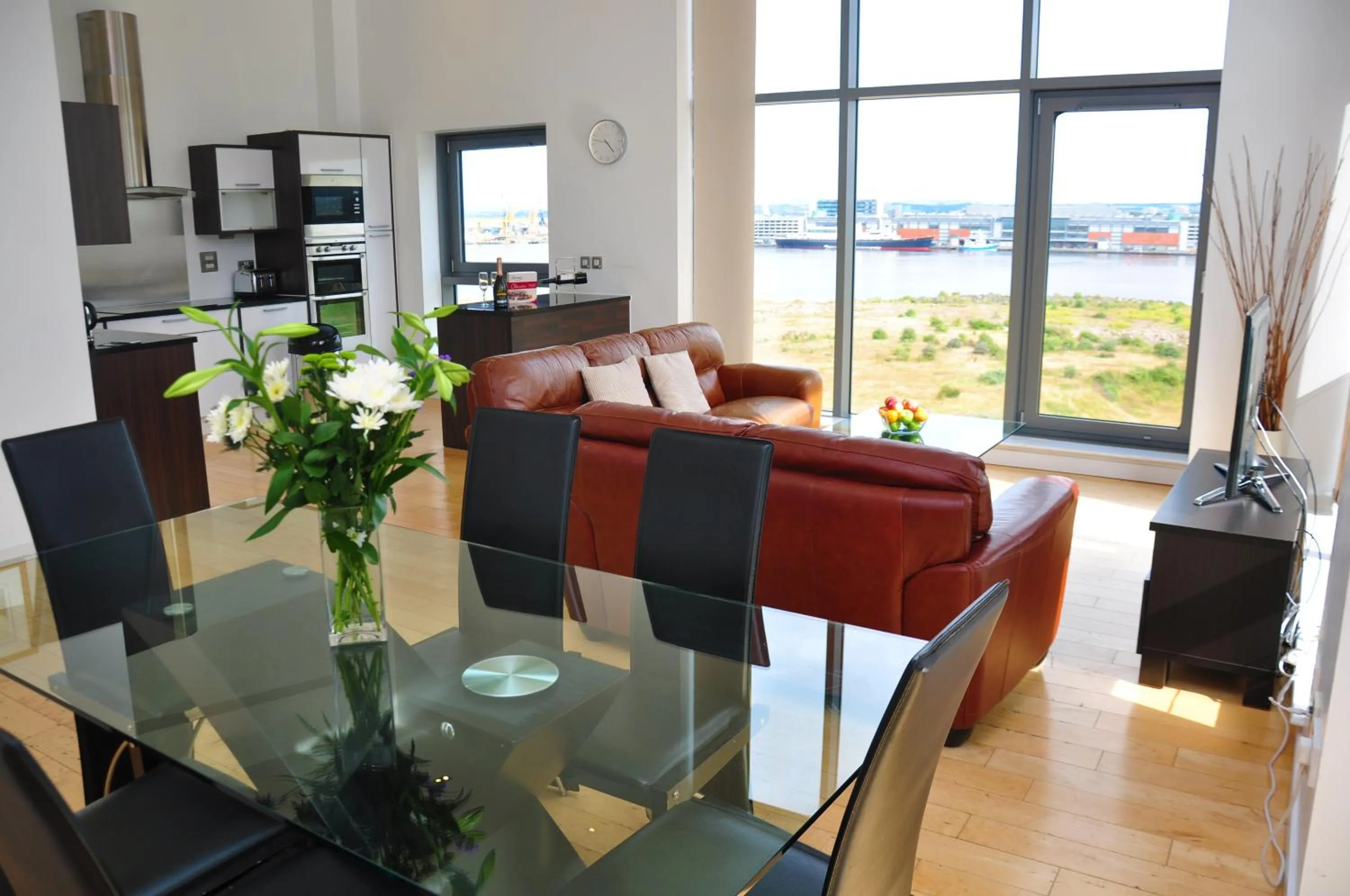 Living room in Ocean Serviced Apartments