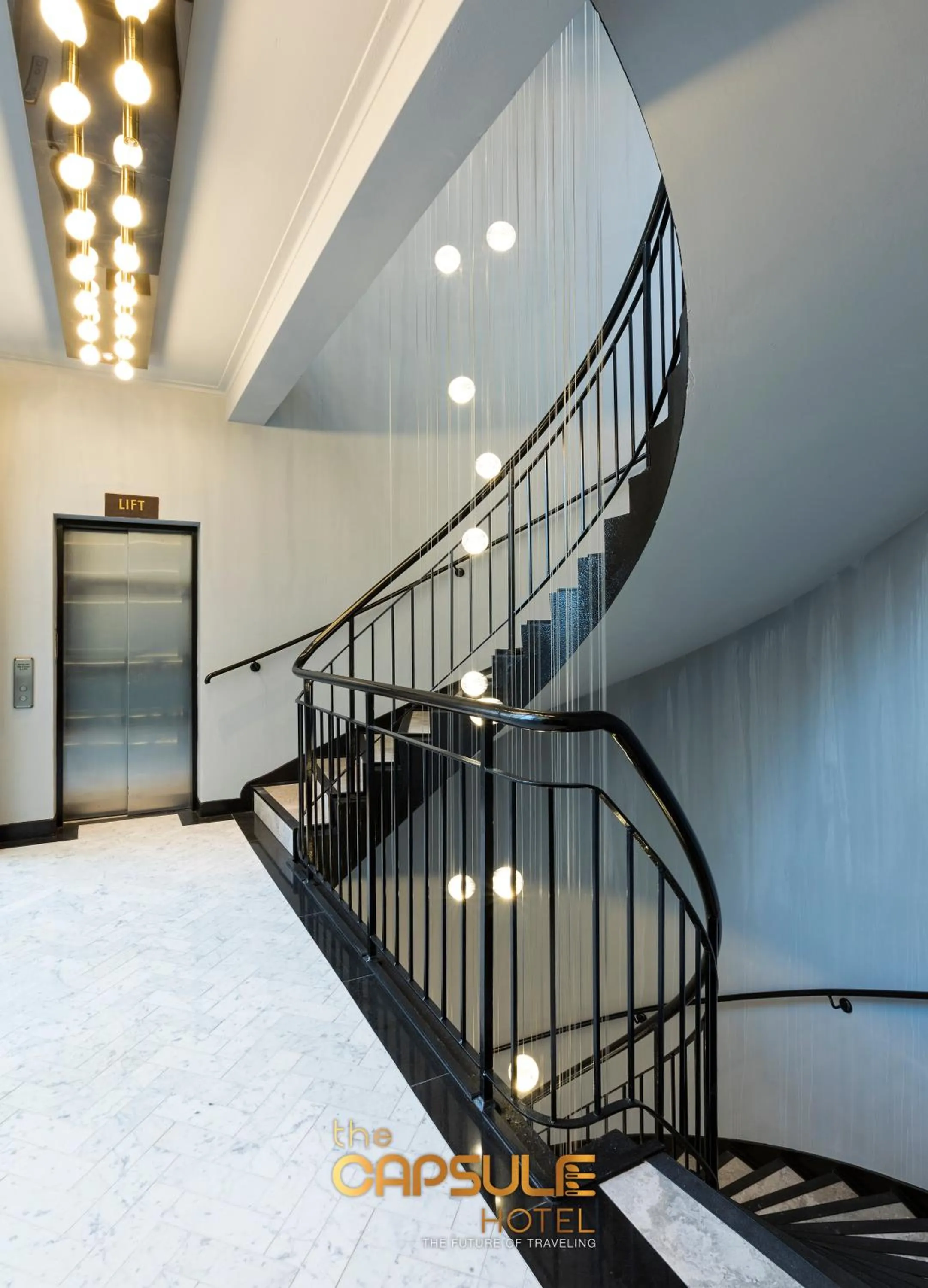 Lobby or reception in The Capsule Hotel