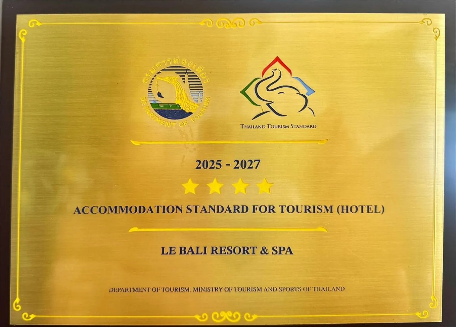 Certificate/Award in Le Bali Resort & Spa