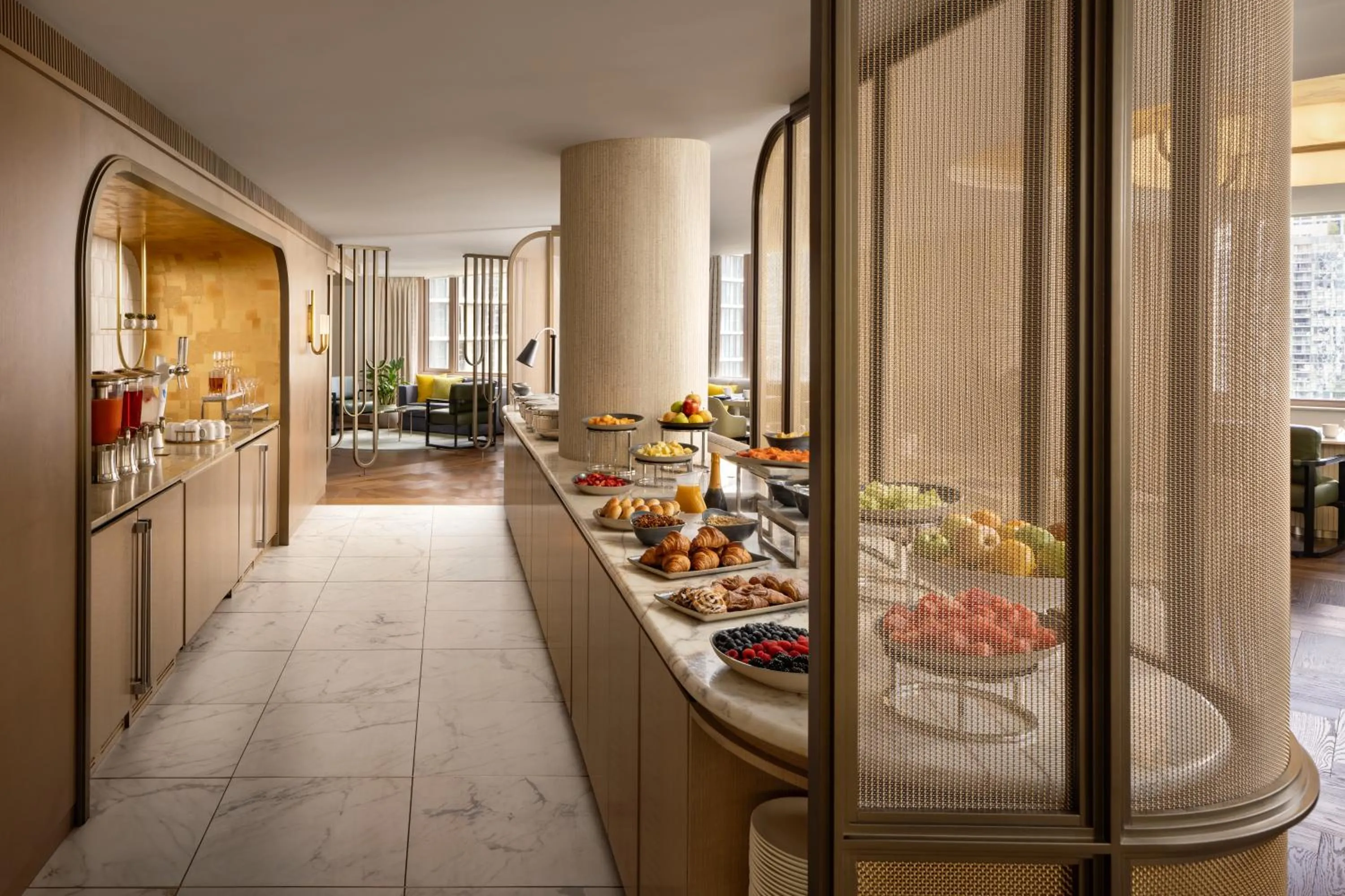 Buffet breakfast in Fairmont Chicago Millennium Park