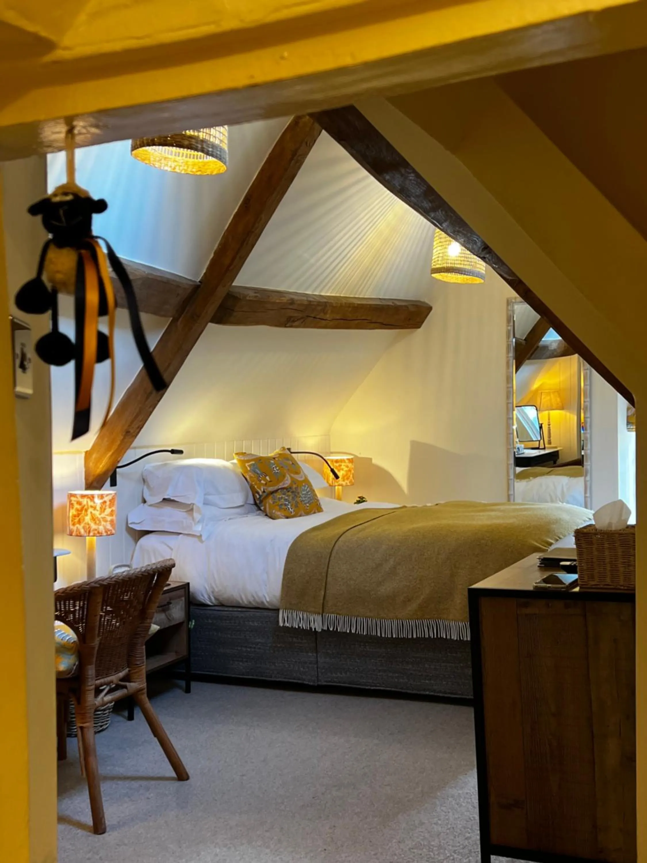 Bed in The Red Lion Inn