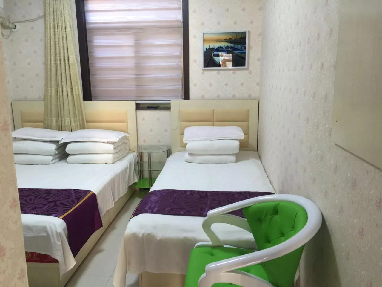 Bed in Huangyaguan Great Wall Li Bo Home Hotel