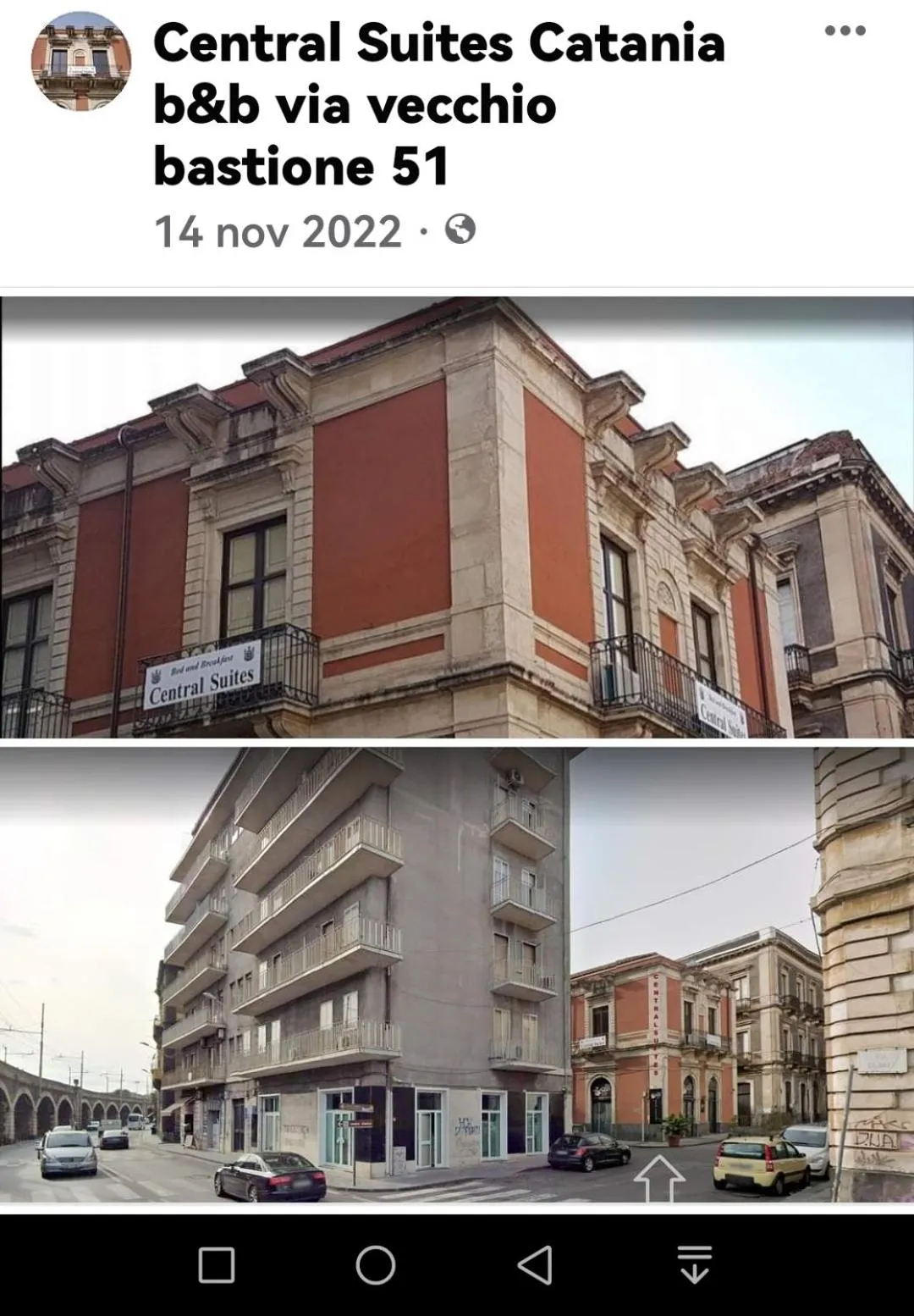 City view in Central Suites Catania