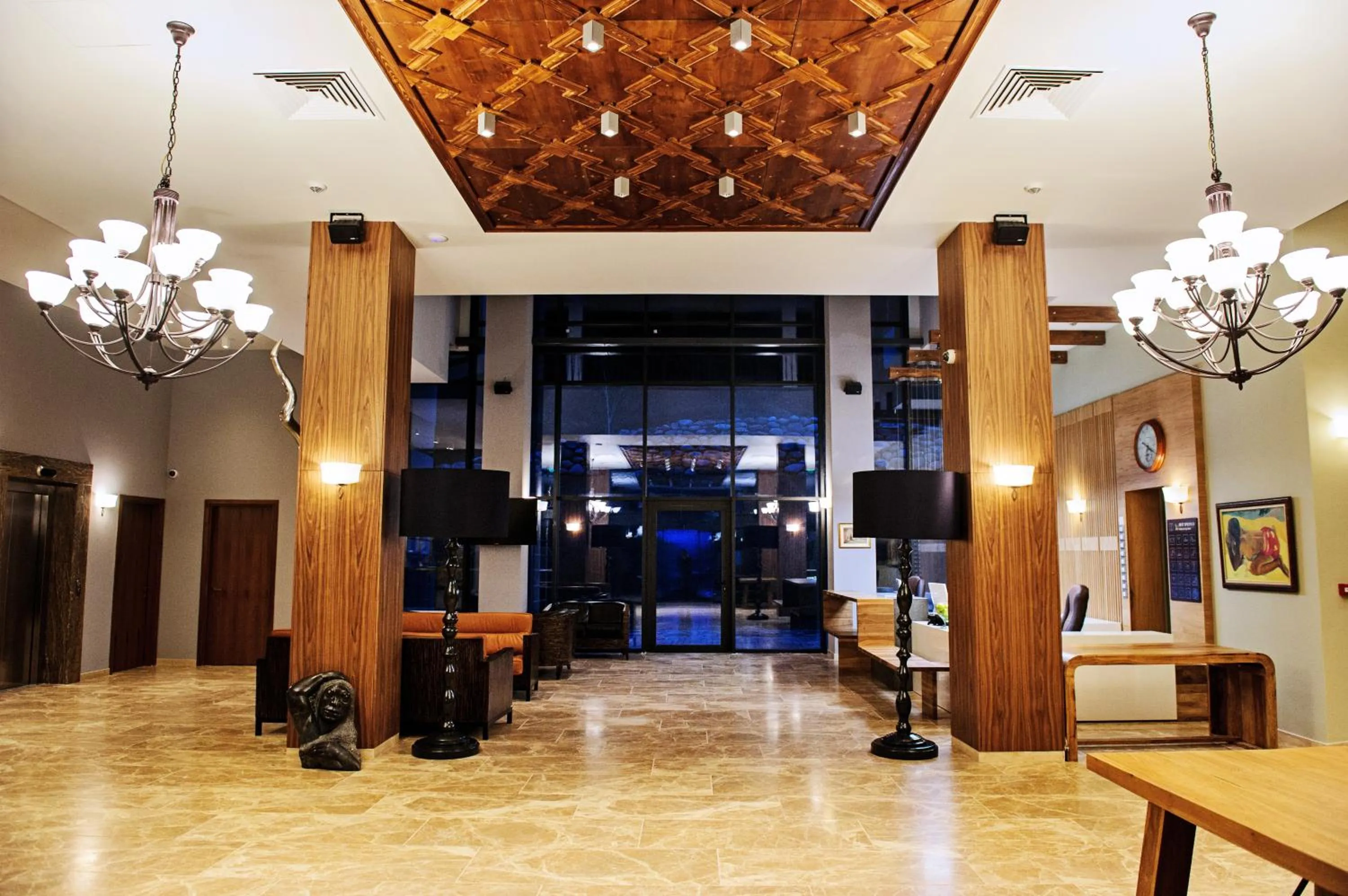 Lobby or reception in Hot Springs Medical and SPA