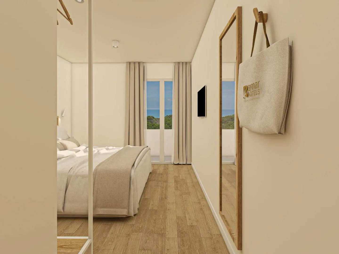 Bed in Hotel Rosamar - Emar Hotels