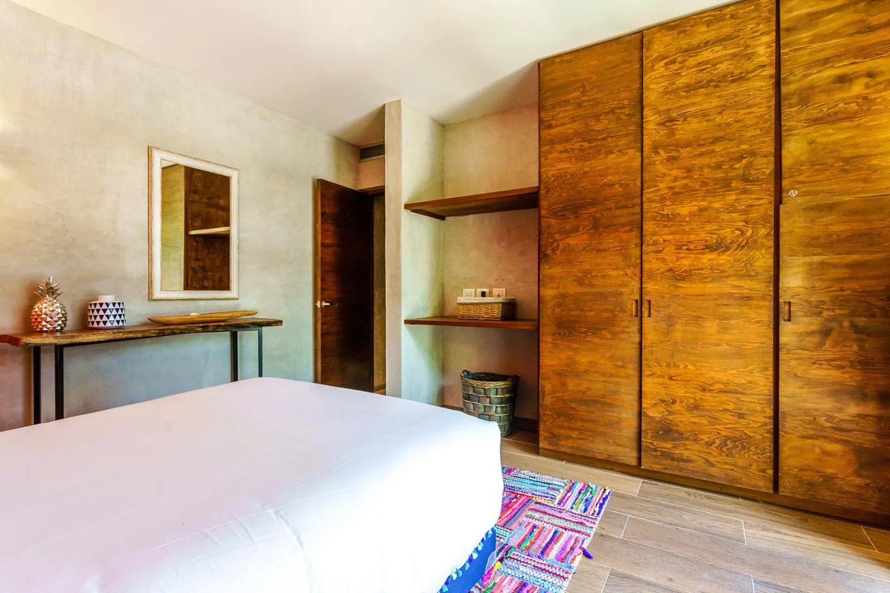 Bed in Chic Suites in the Heart of Tulum by Stella Rentals