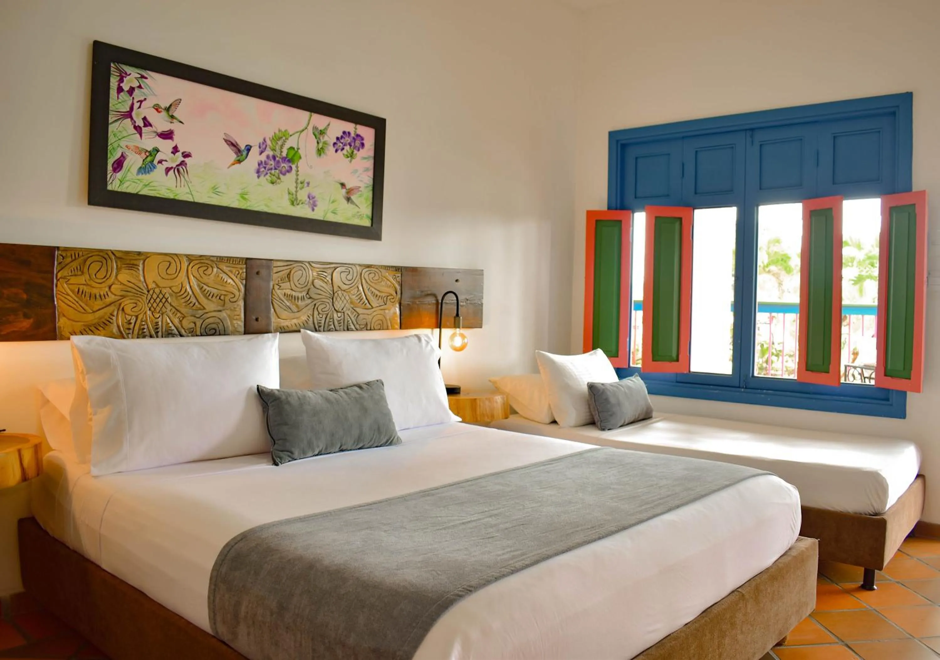 Bed in Hotel Campestre Cafe Cafe