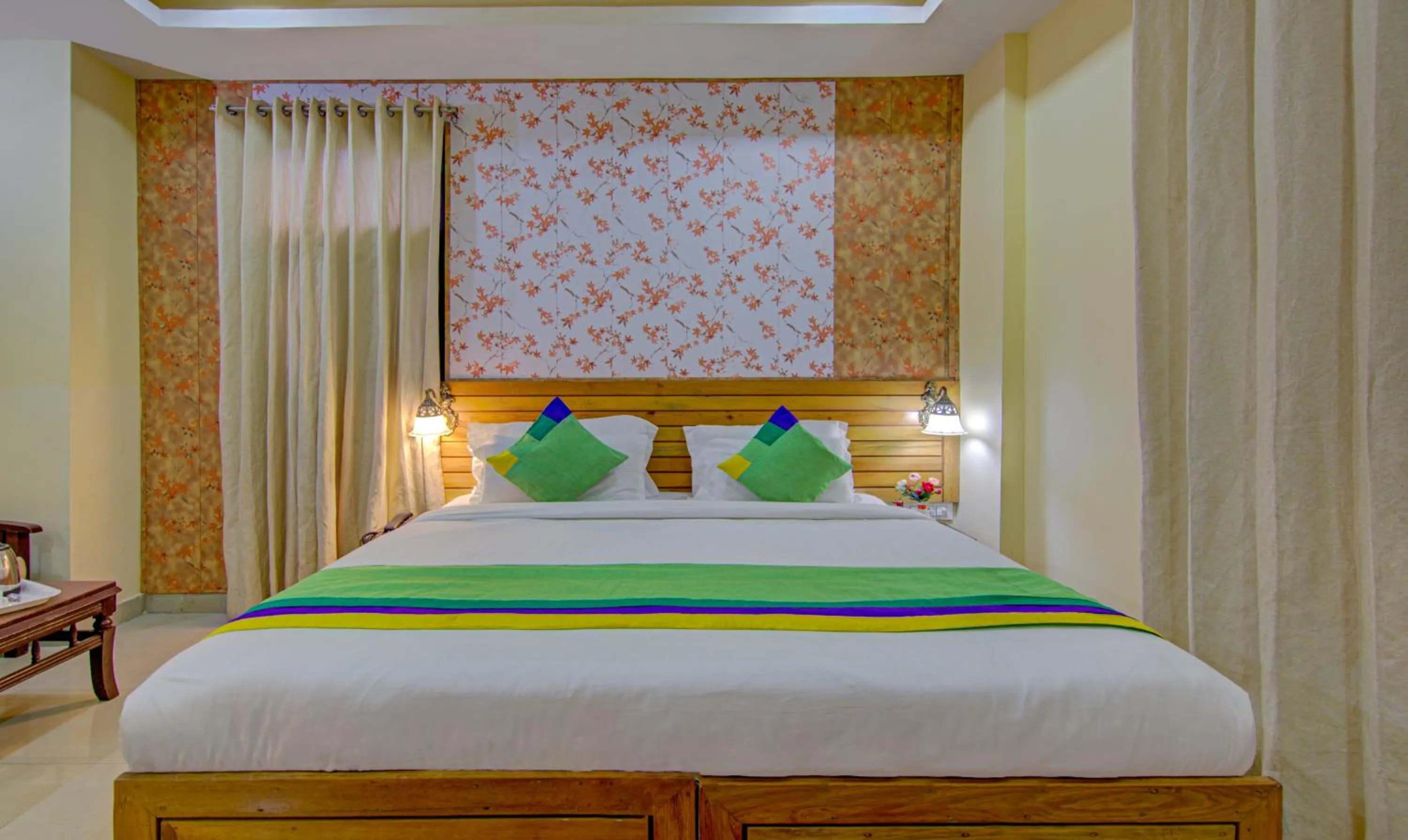 Bedroom, Bed in Treebo Roshan House with Valley View