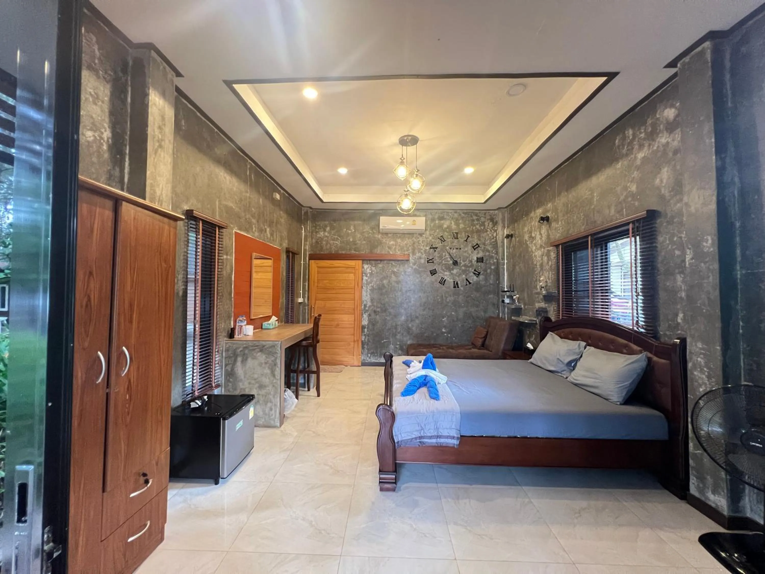 Bed in Phayam Coconut Beach Resort