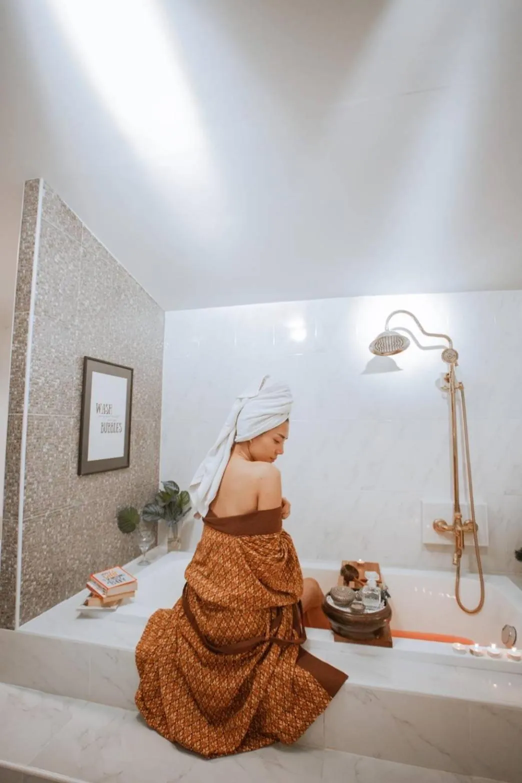 Bed in The Antique Riverside Resort