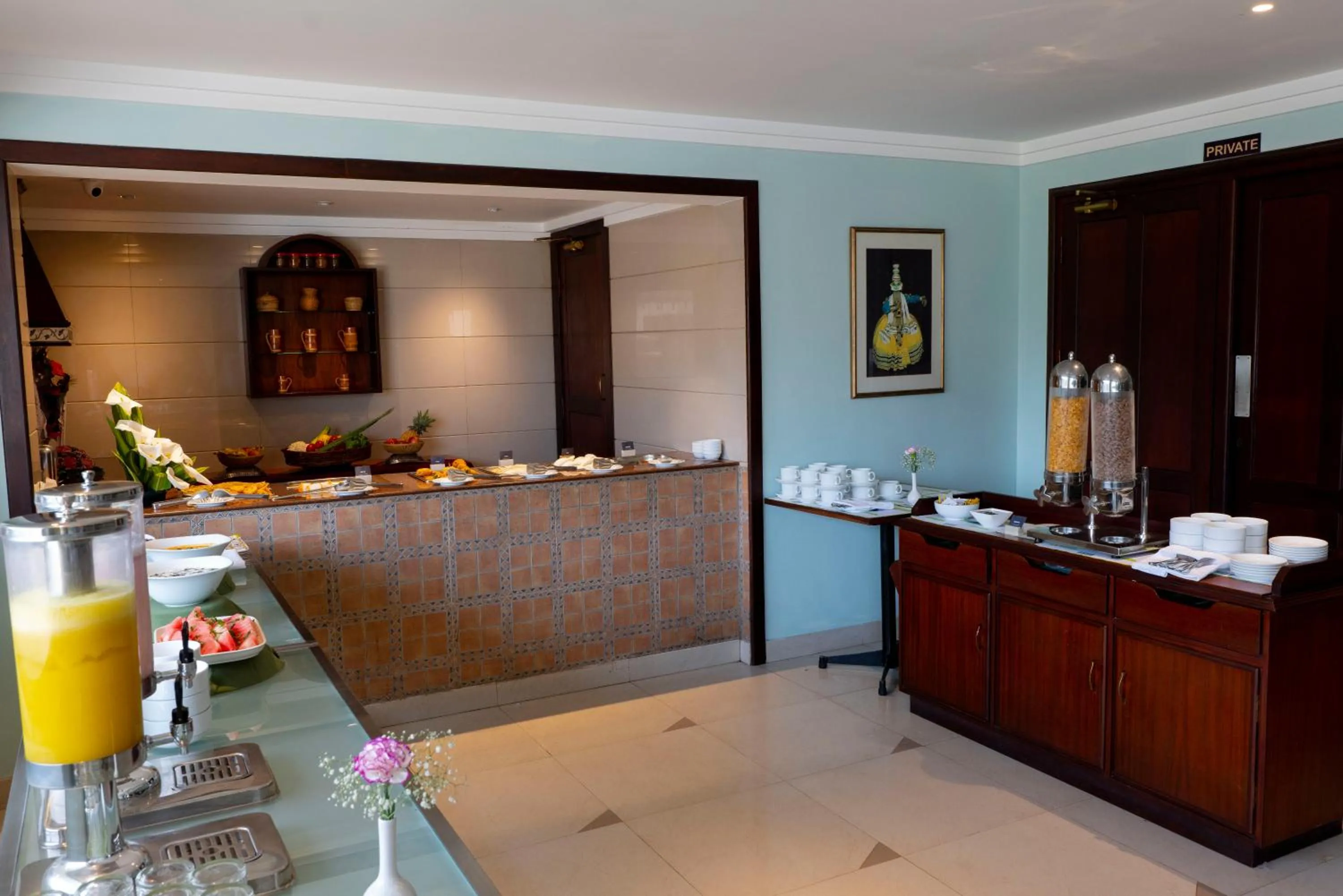 Buffet breakfast in Issacs Residency