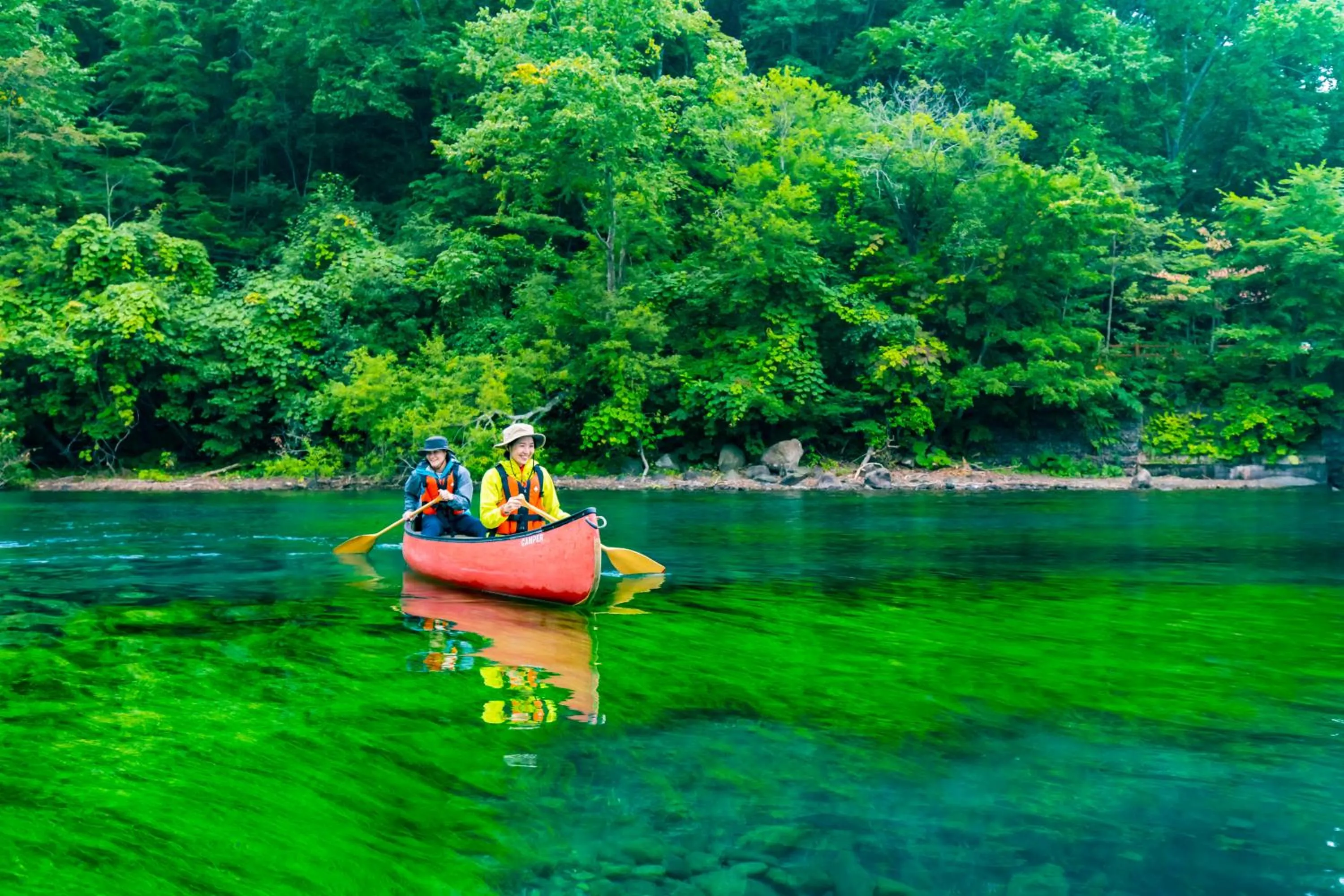 Canoeing in Kyukamura Shikotsuko