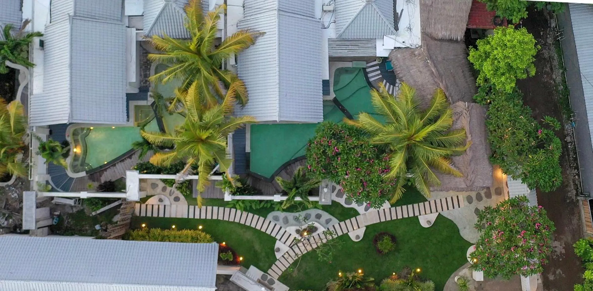 Garden view in The White Key Luxury Villas