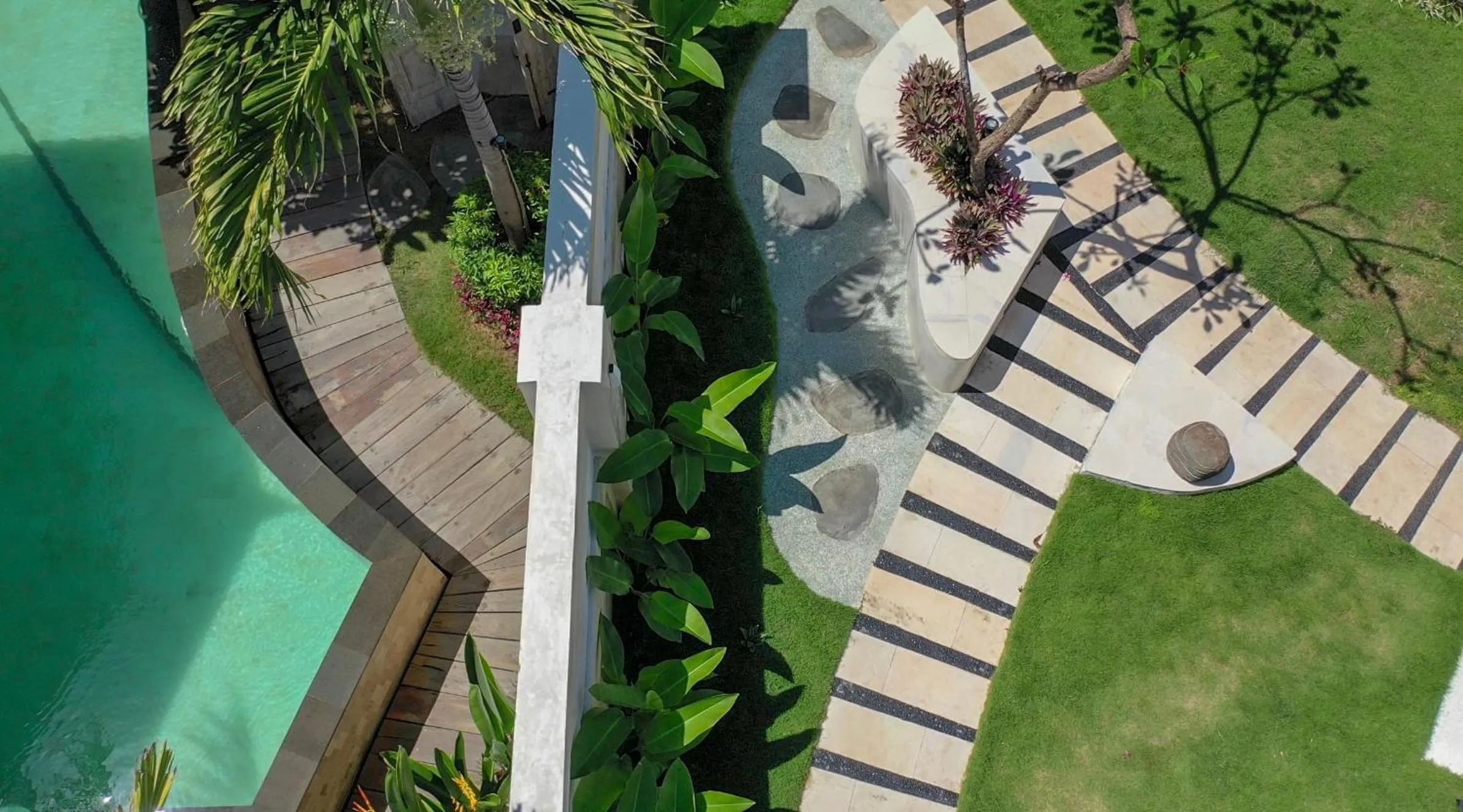 Garden view in The White Key Luxury Villas