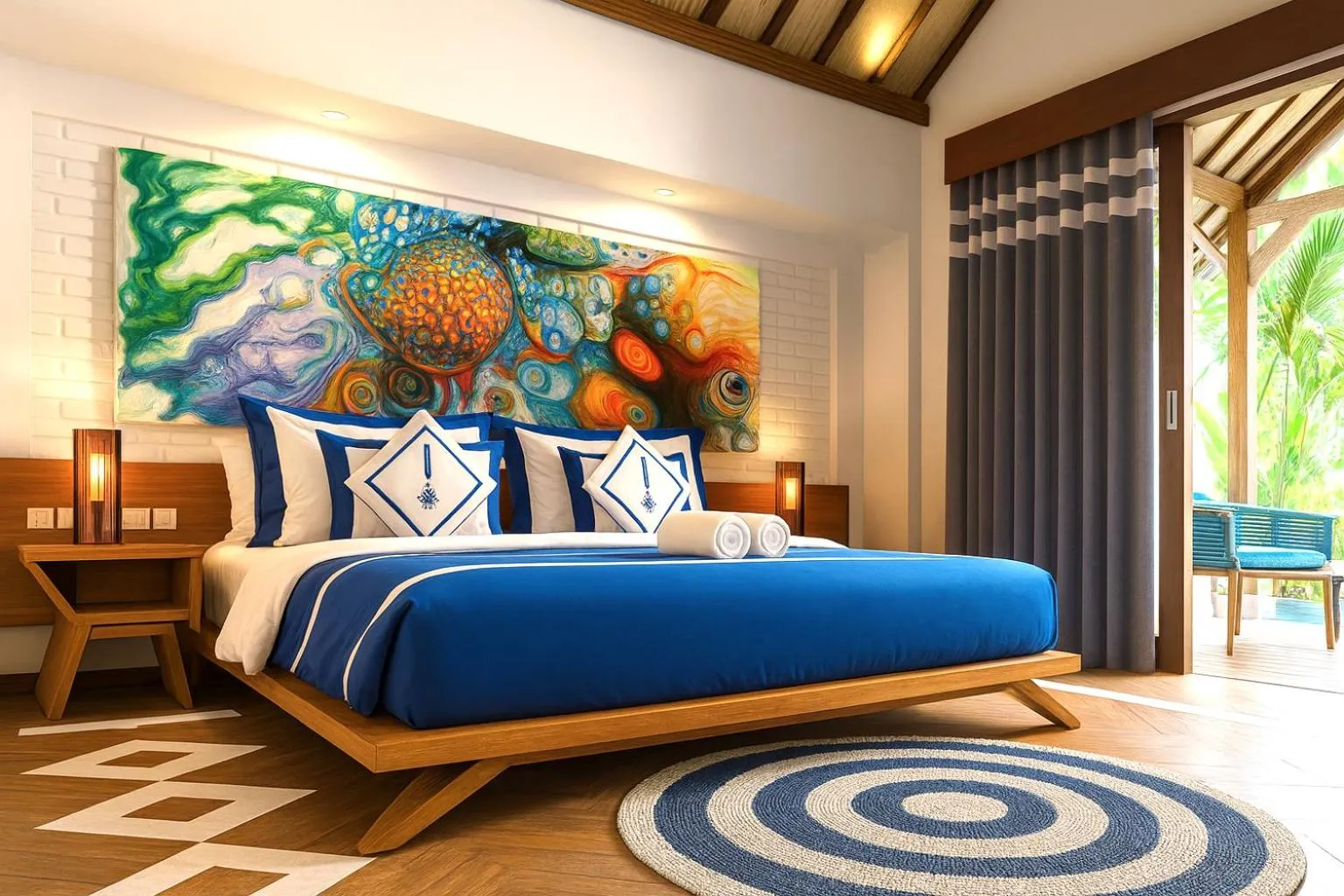 Bed in The White Key Luxury Villas
