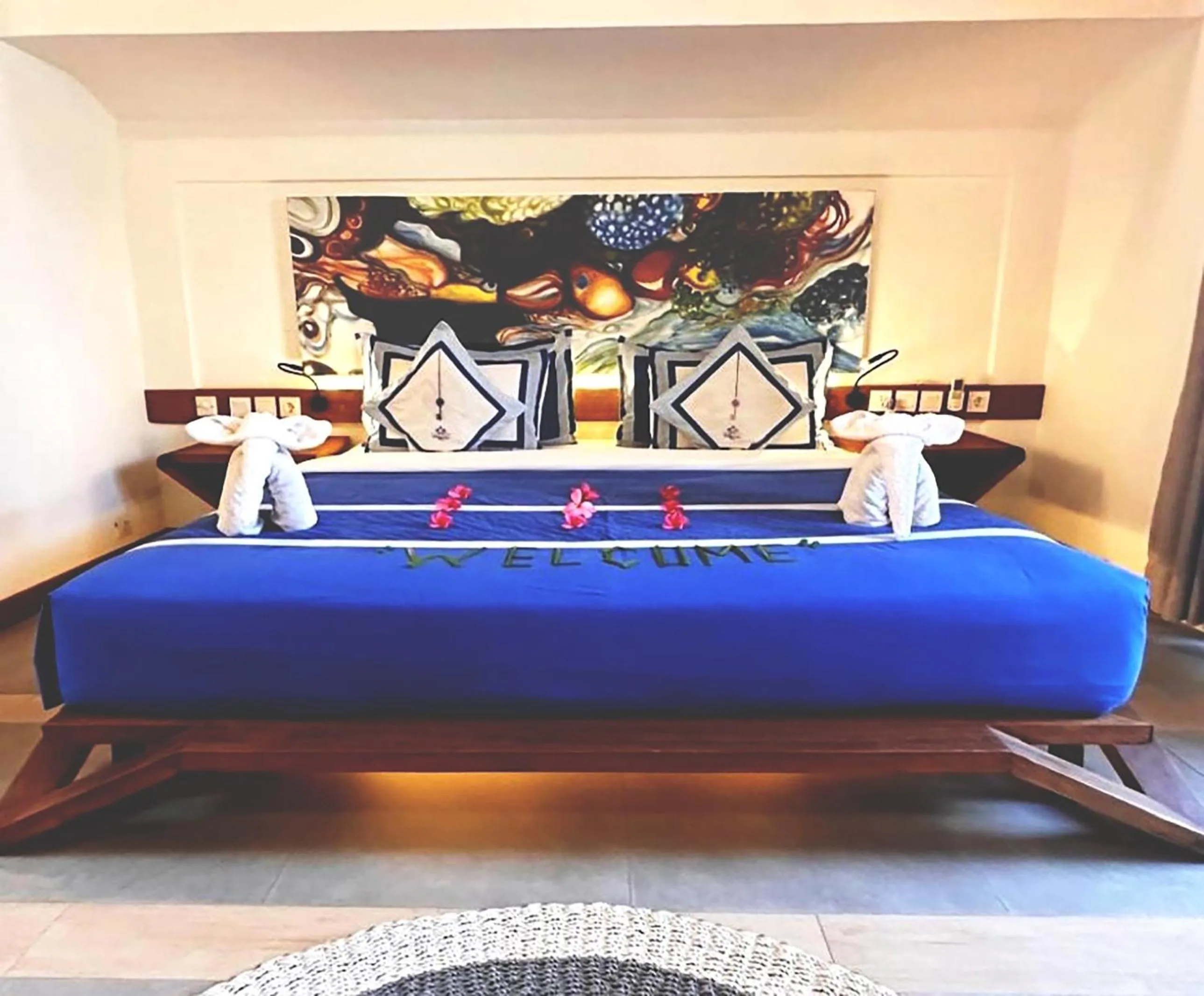 Bed in The White Key Luxury Villas