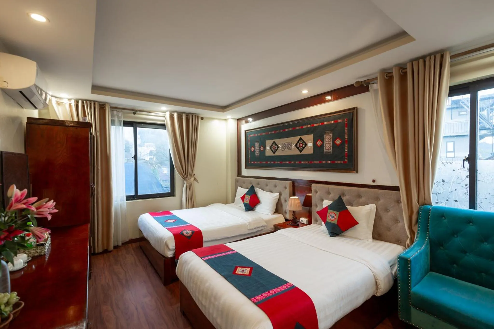 View (from property/room), Bed in Sapa Hidden Gem Hotel & Spa