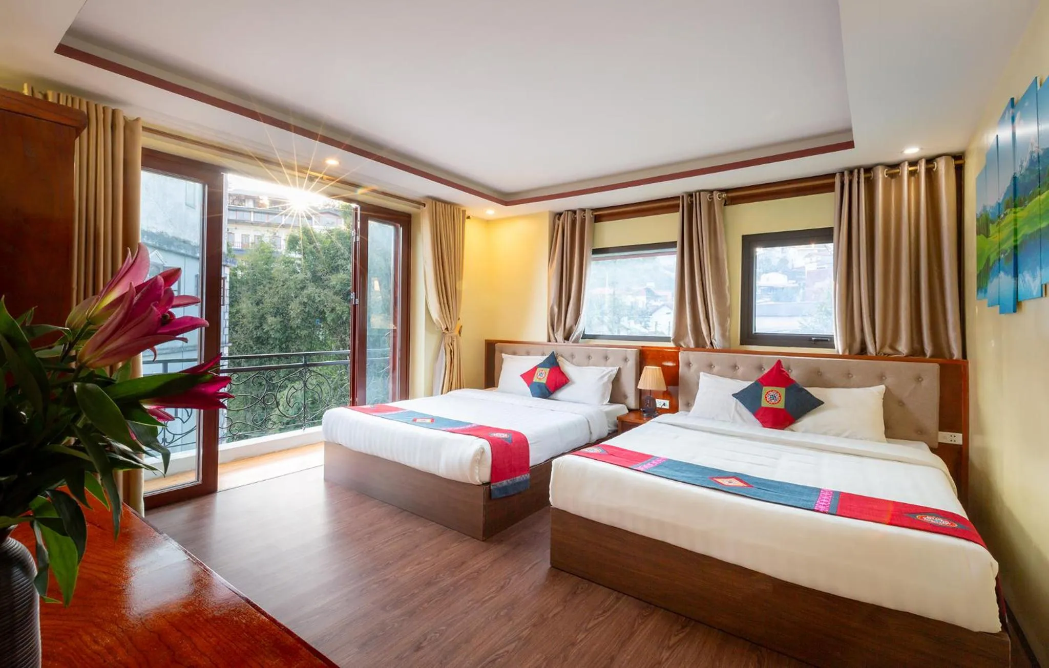 View (from property/room), Bed in Sapa Hidden Gem Hotel & Spa