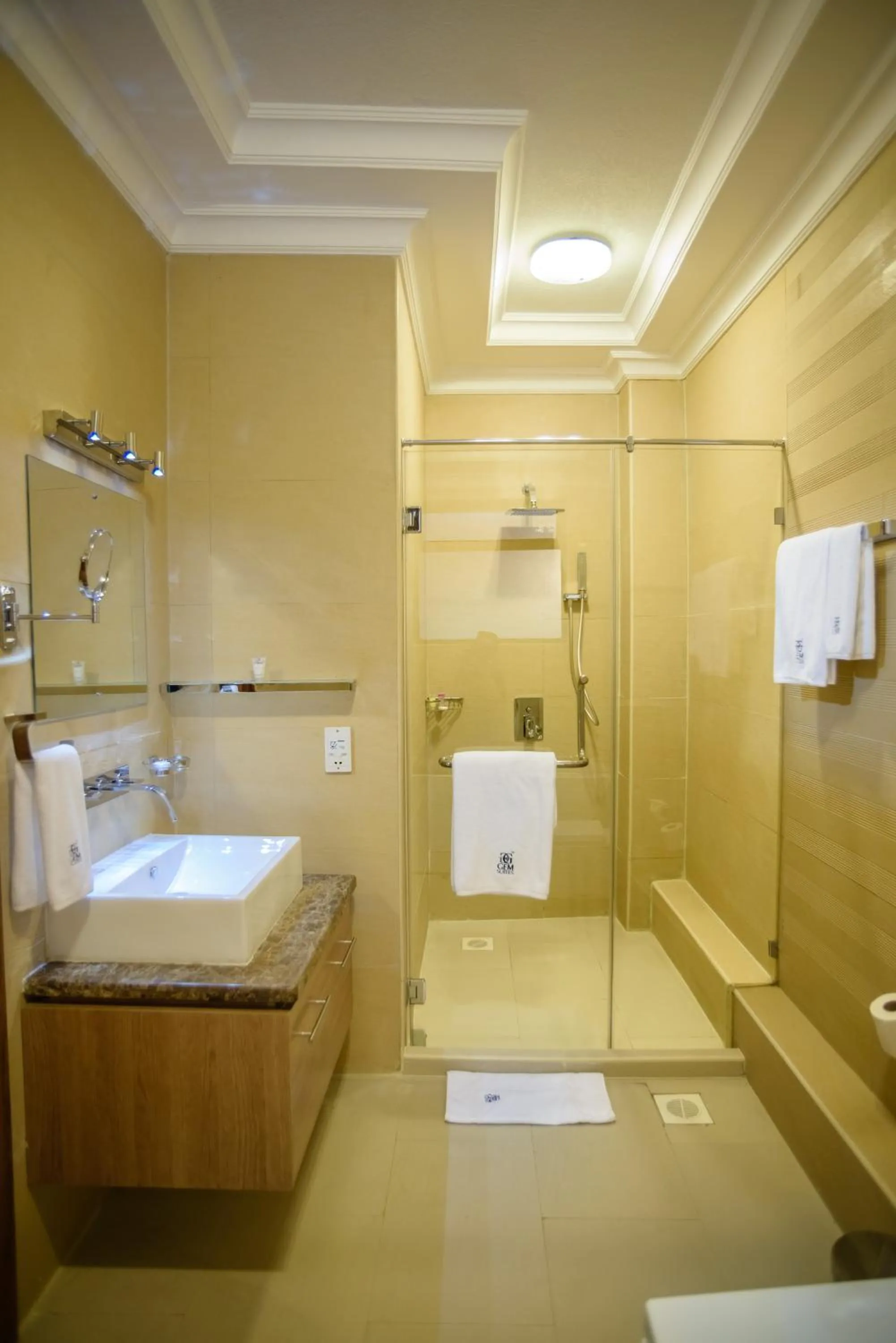 Shower in GemSuites Riverside Serviced Apartments and Hotel, Nairobi