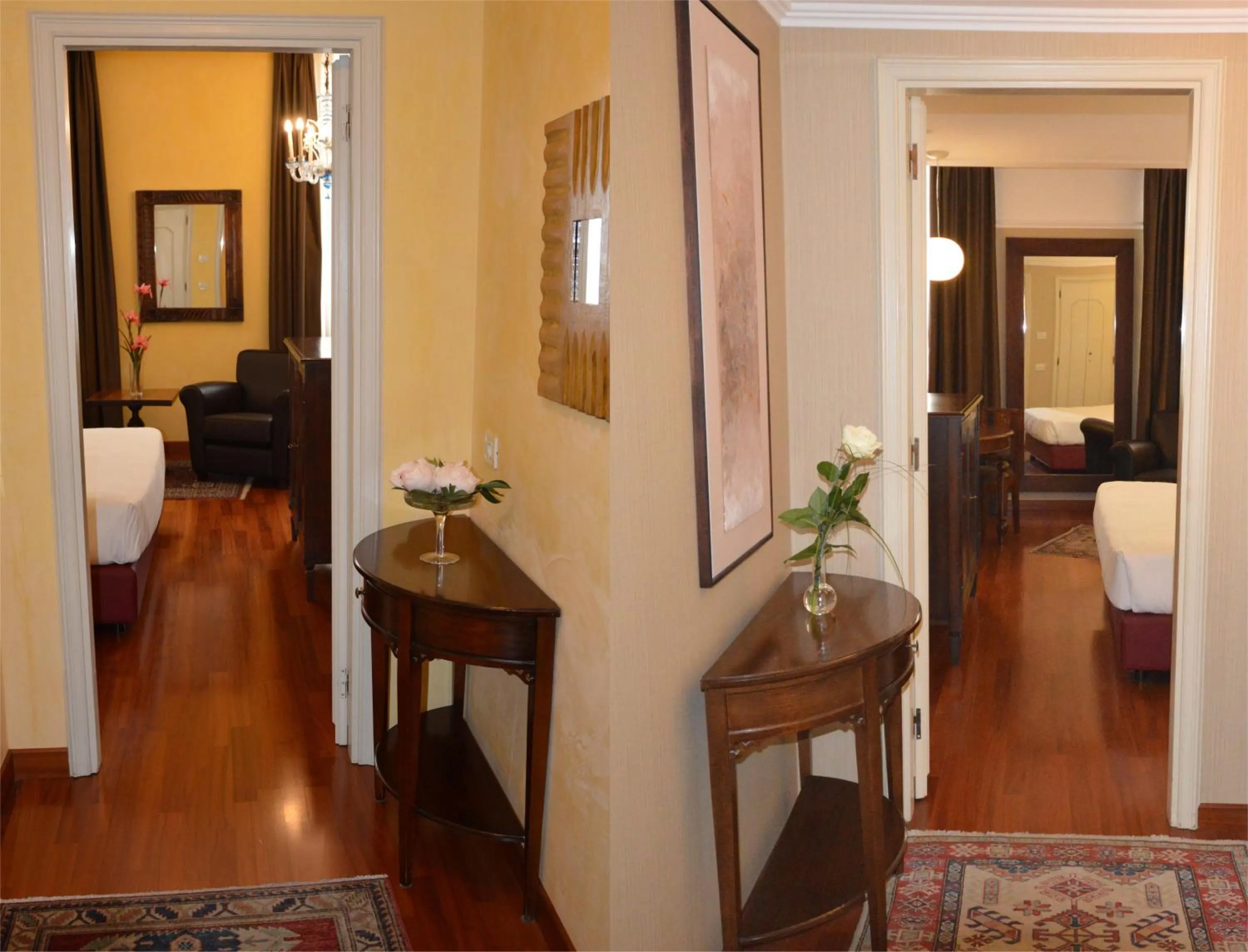 Decorative detail, Bed in Astoria Hotel Italia