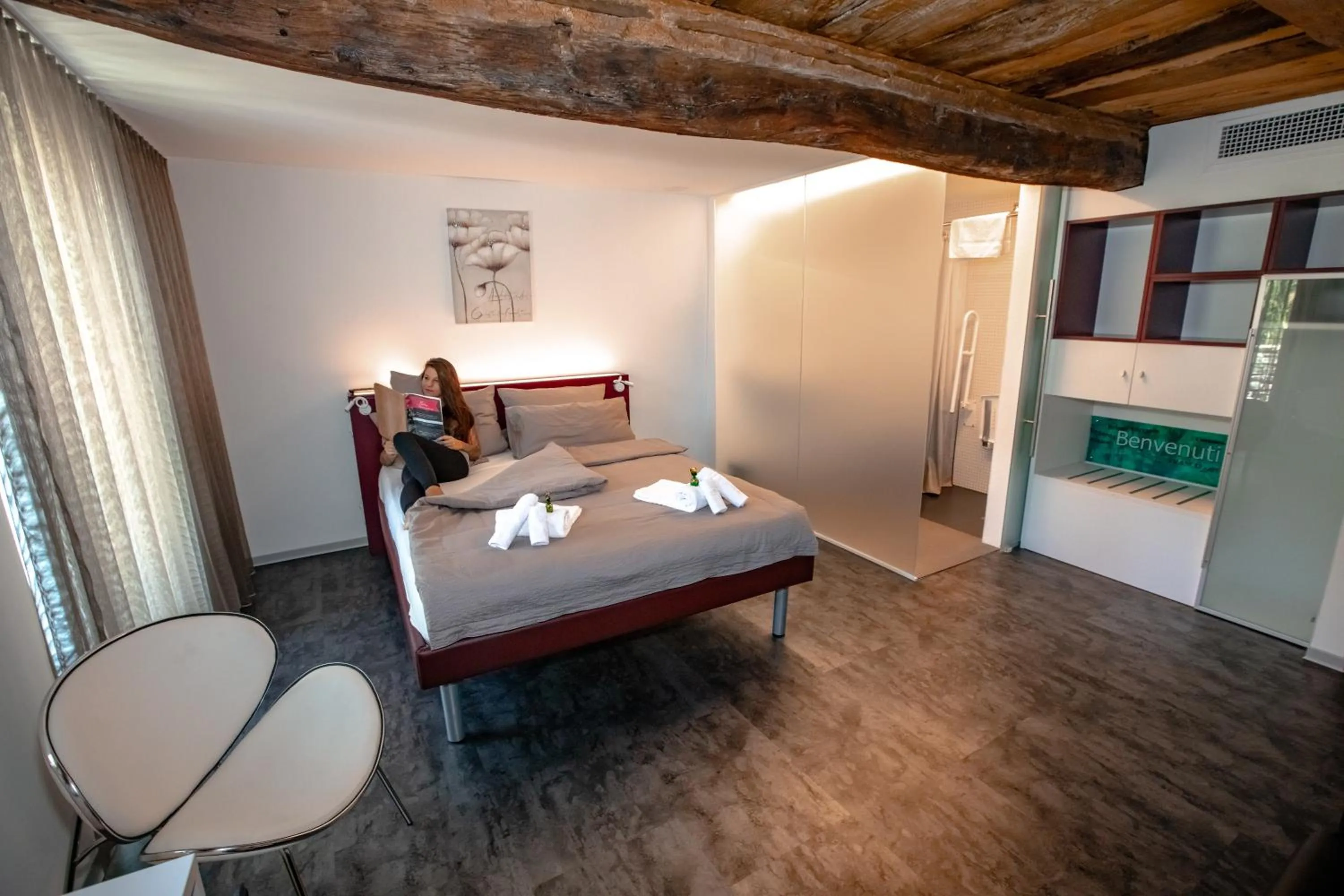 Bed in Albergo Porta Verzasca