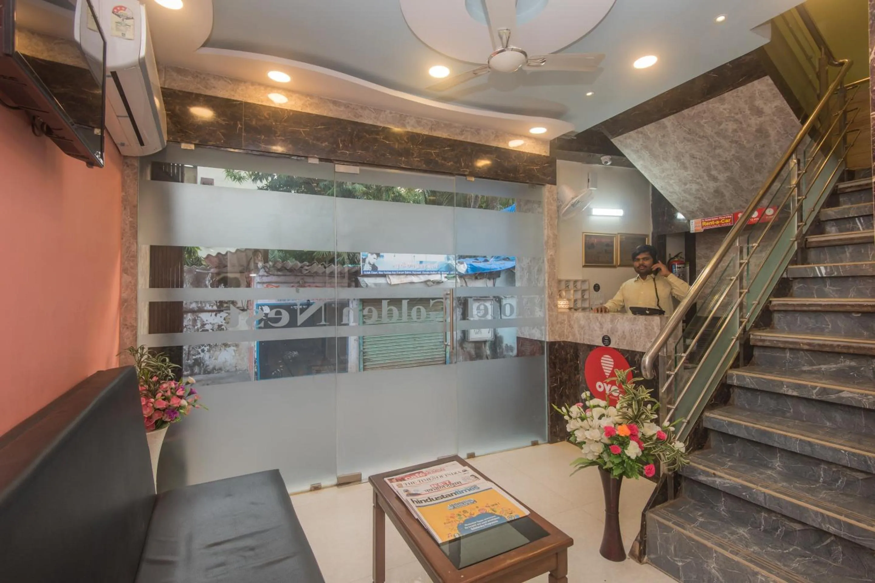 Lobby or reception in Super Hotel O Golden Nest Near Chhatrapati Shivaji International Airport