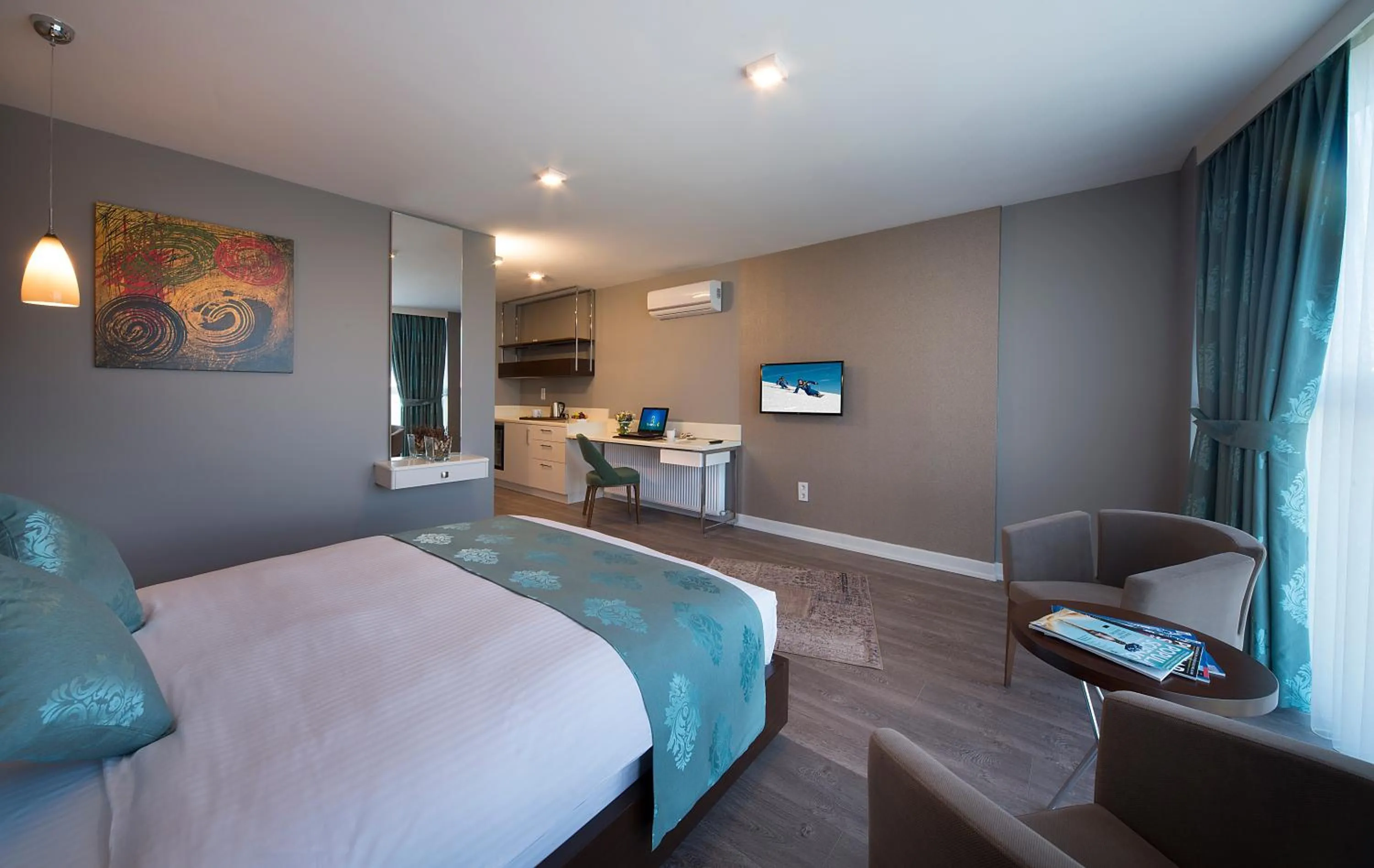 Bed in The Clock Suites