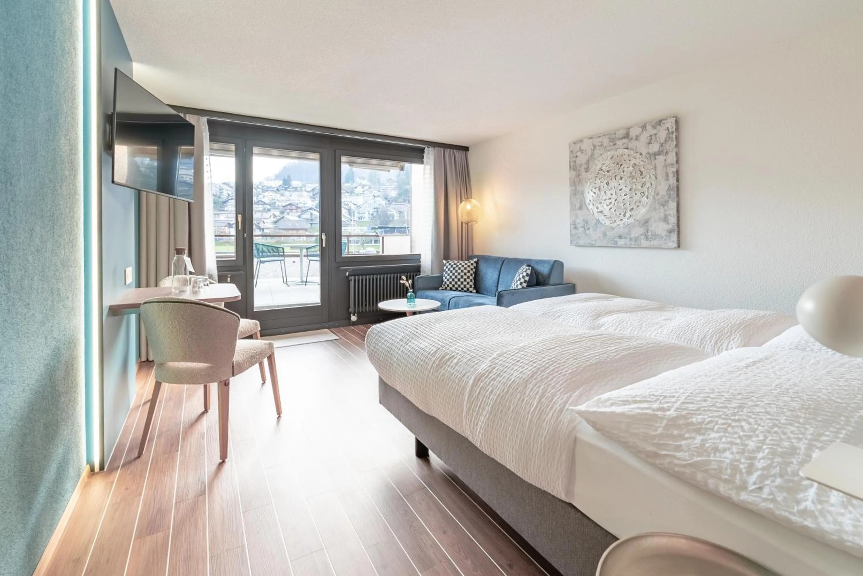 Photo of the whole room, Bed in Hotel-Restaurant Seegarten-Marina