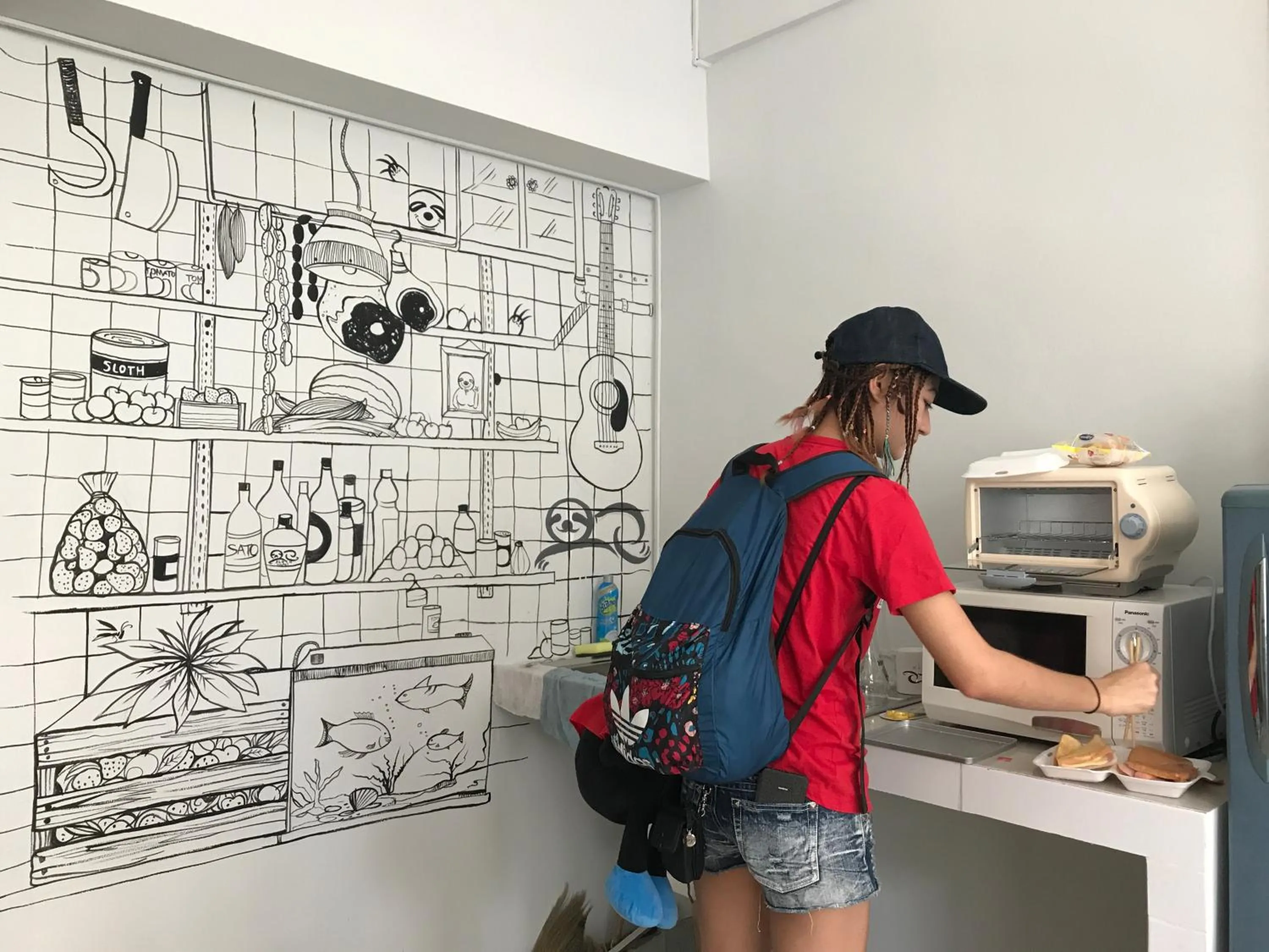 People in Sloth Hostel Khaosan