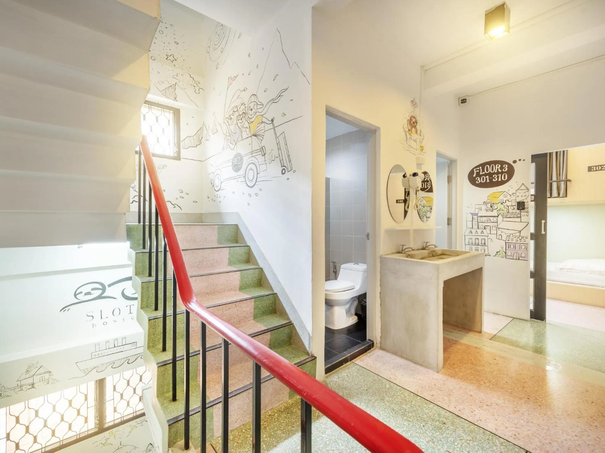 Decorative detail in Sloth Hostel Khaosan