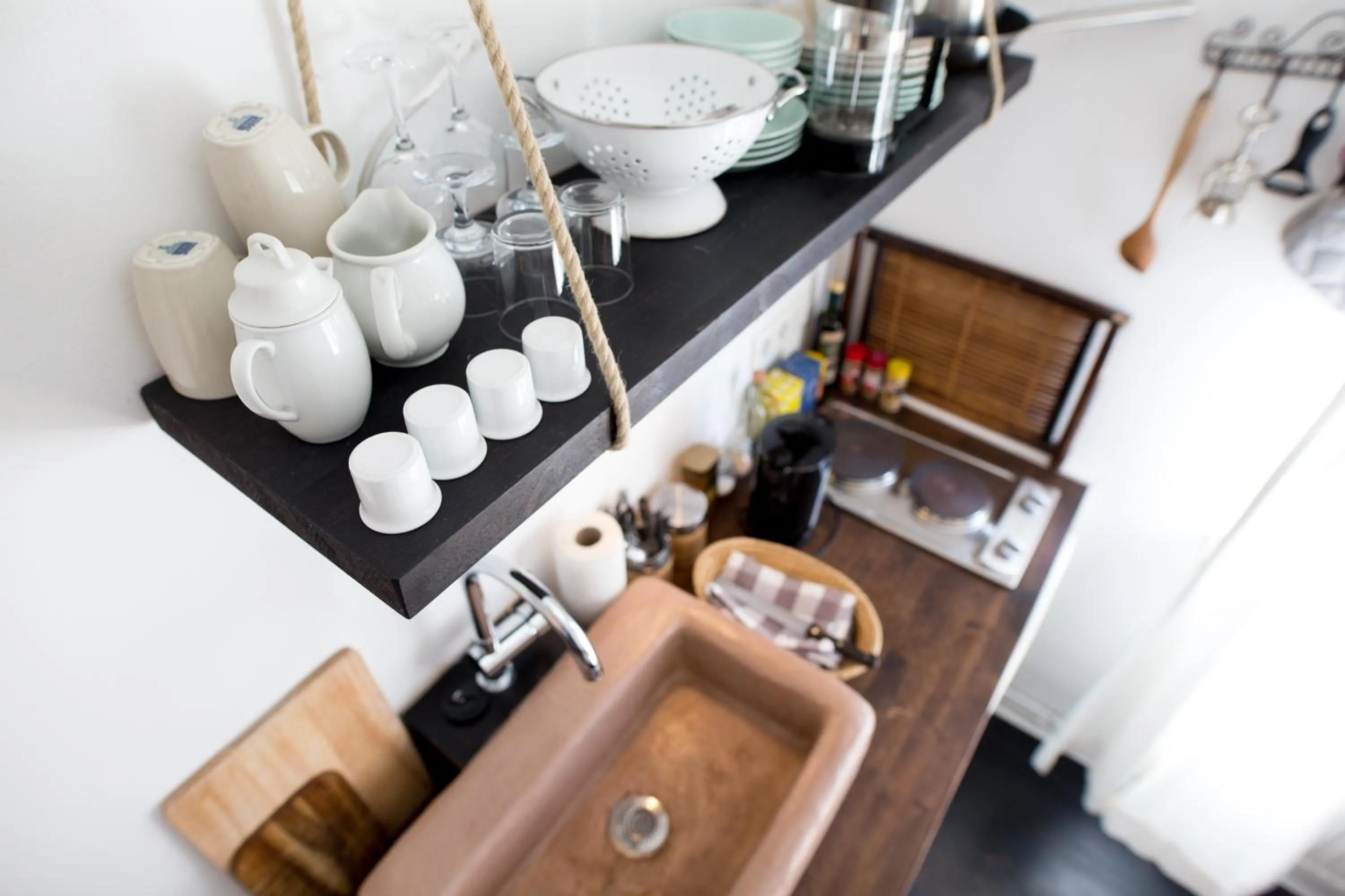 Kitchen or kitchenette in Schuhmacherei Guesthouse