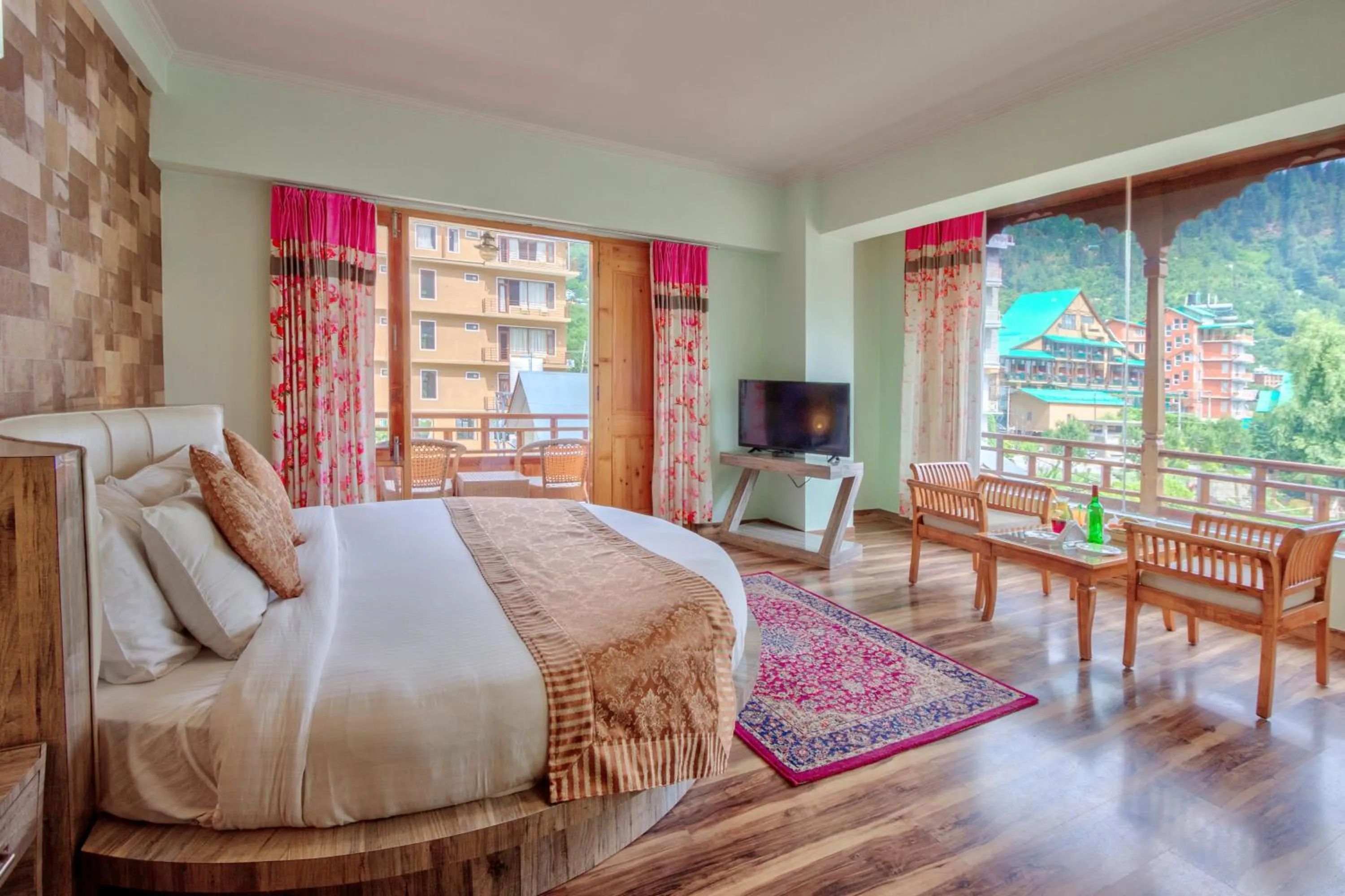 Evening entertainment, Bed in Snow Flakes Resort And Spa Centrally Heated Luxury Resort