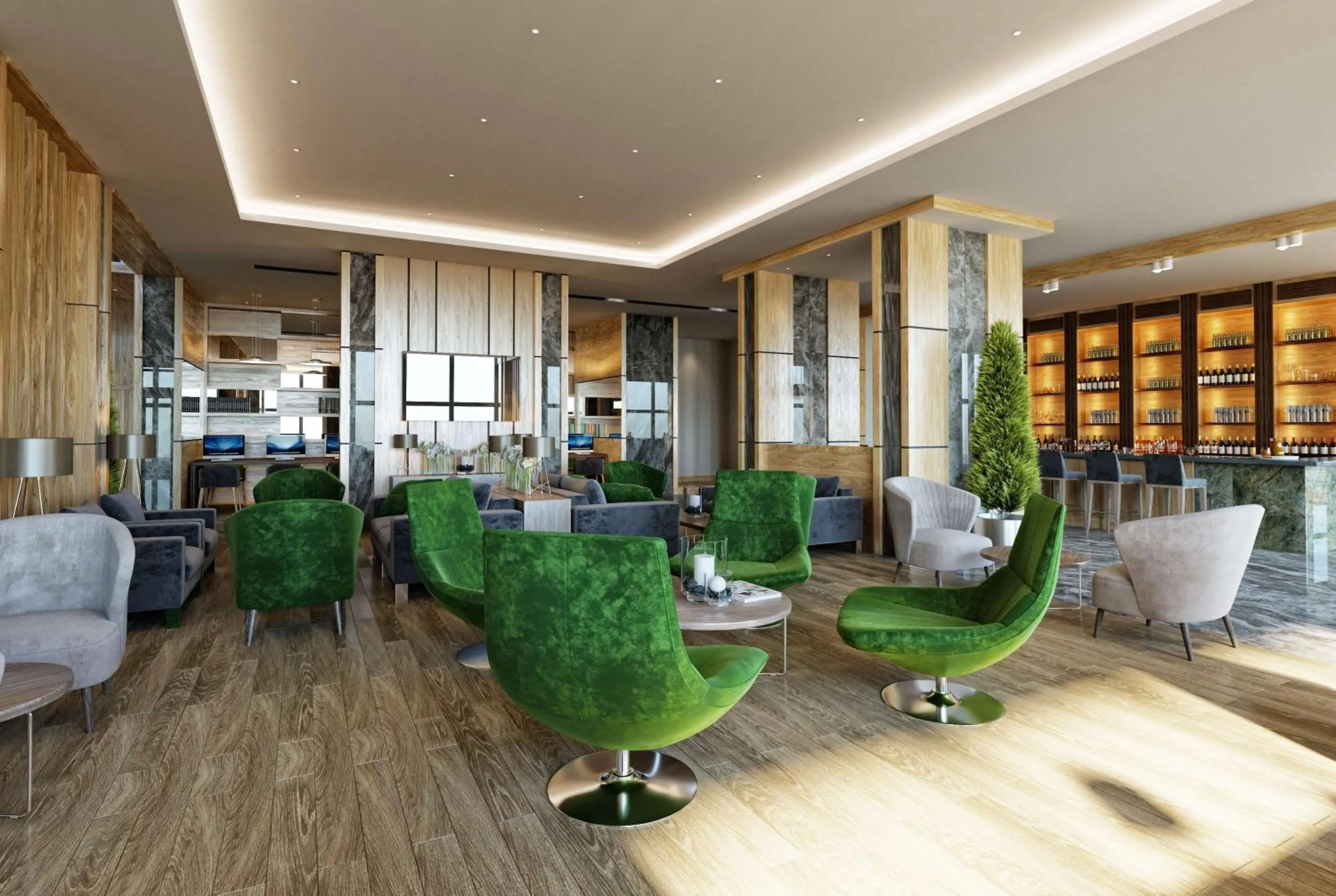 Lobby or reception in Wyndham Garden Astana