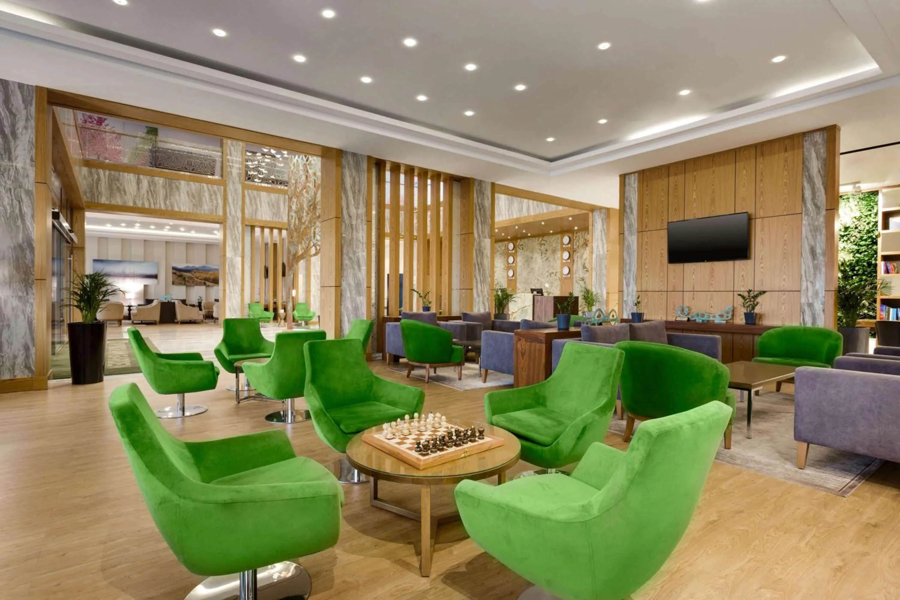 Lobby or reception in Wyndham Garden Astana