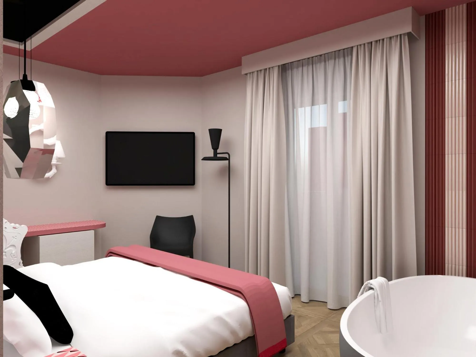 Bedroom, Bed in Parc Hotel Flora S