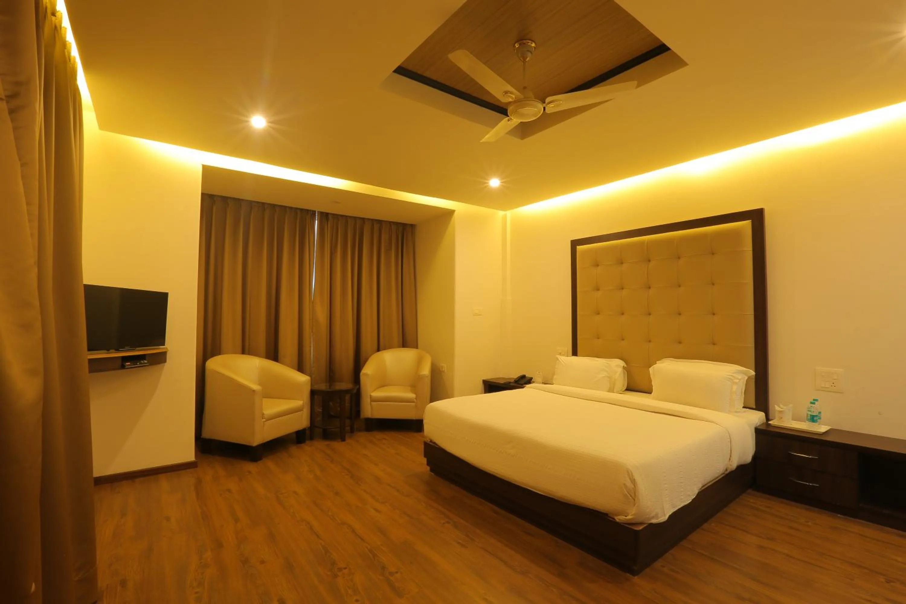 Communal lounge/ TV room, Bed in Hotel Vasundhara Palace