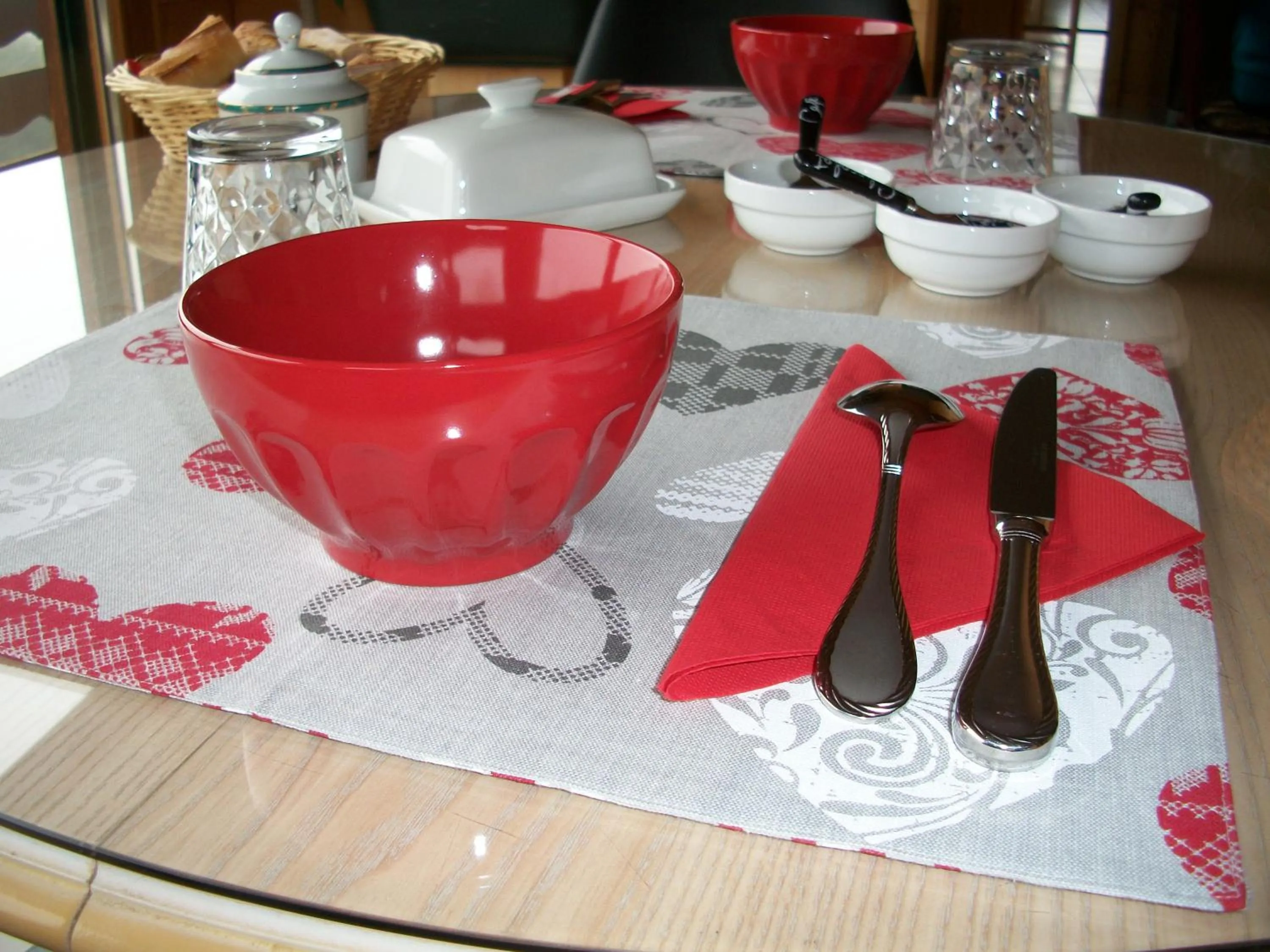 Continental breakfast in Chalet Les Aigles