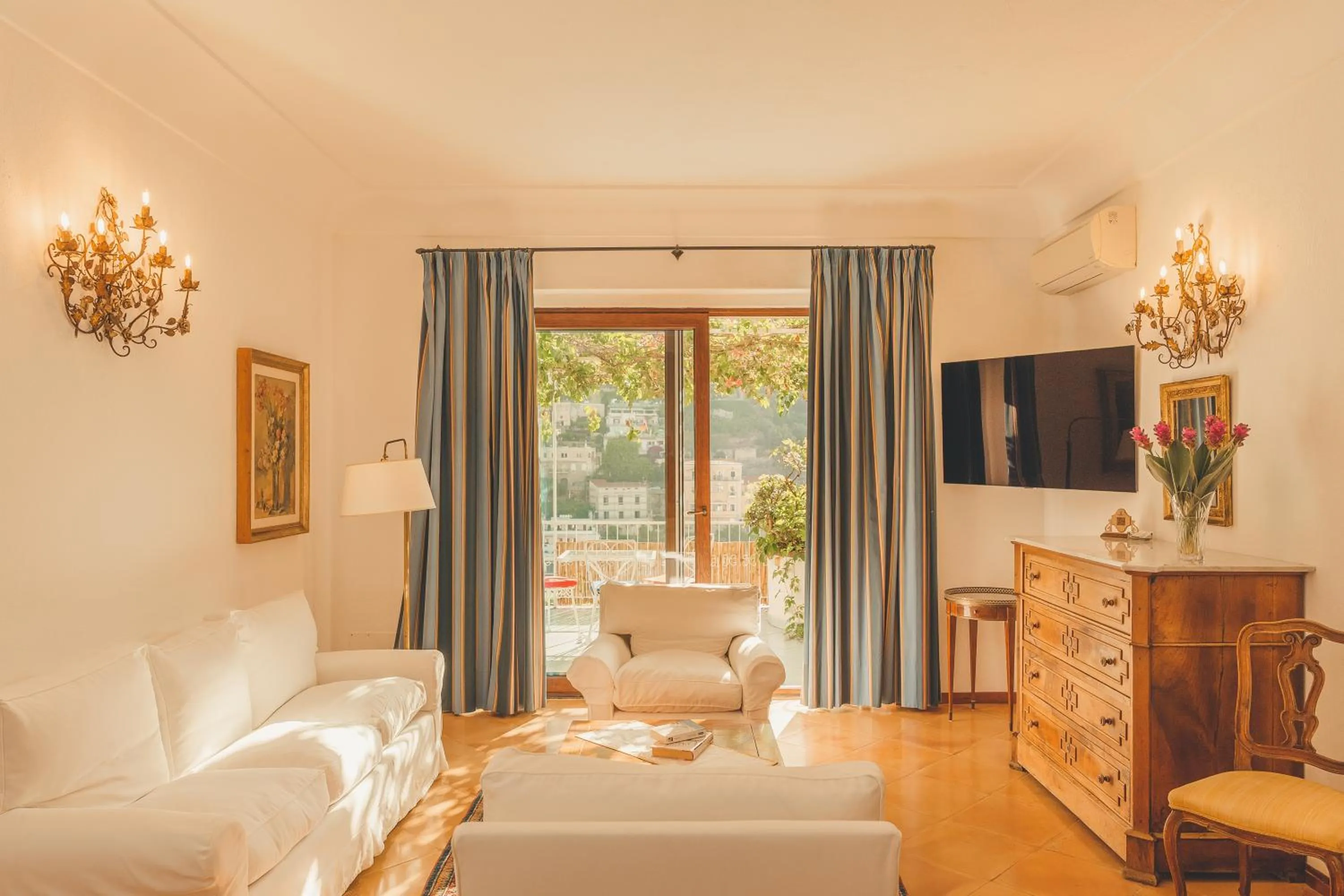 Patio, Bed in Hotel Poseidon