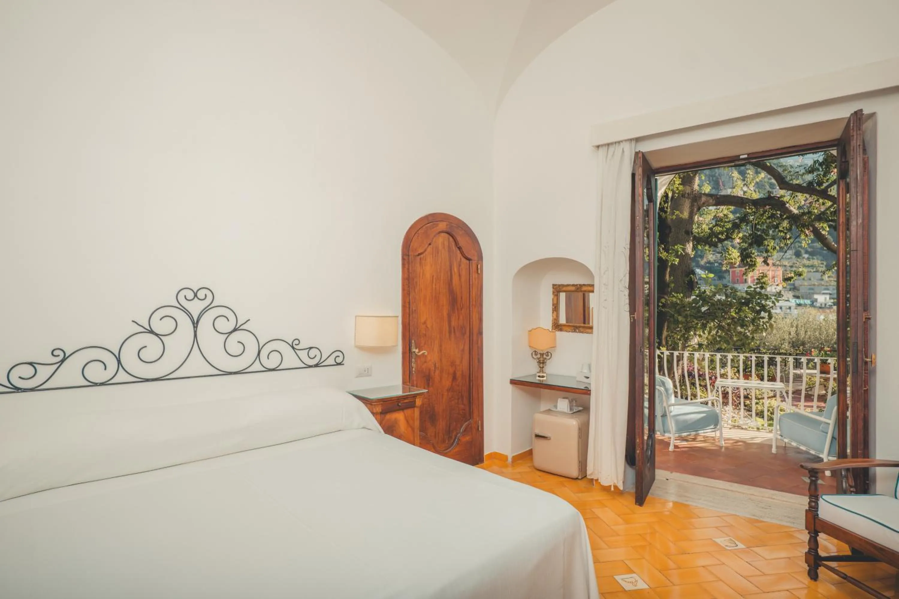 Bed in Hotel Poseidon