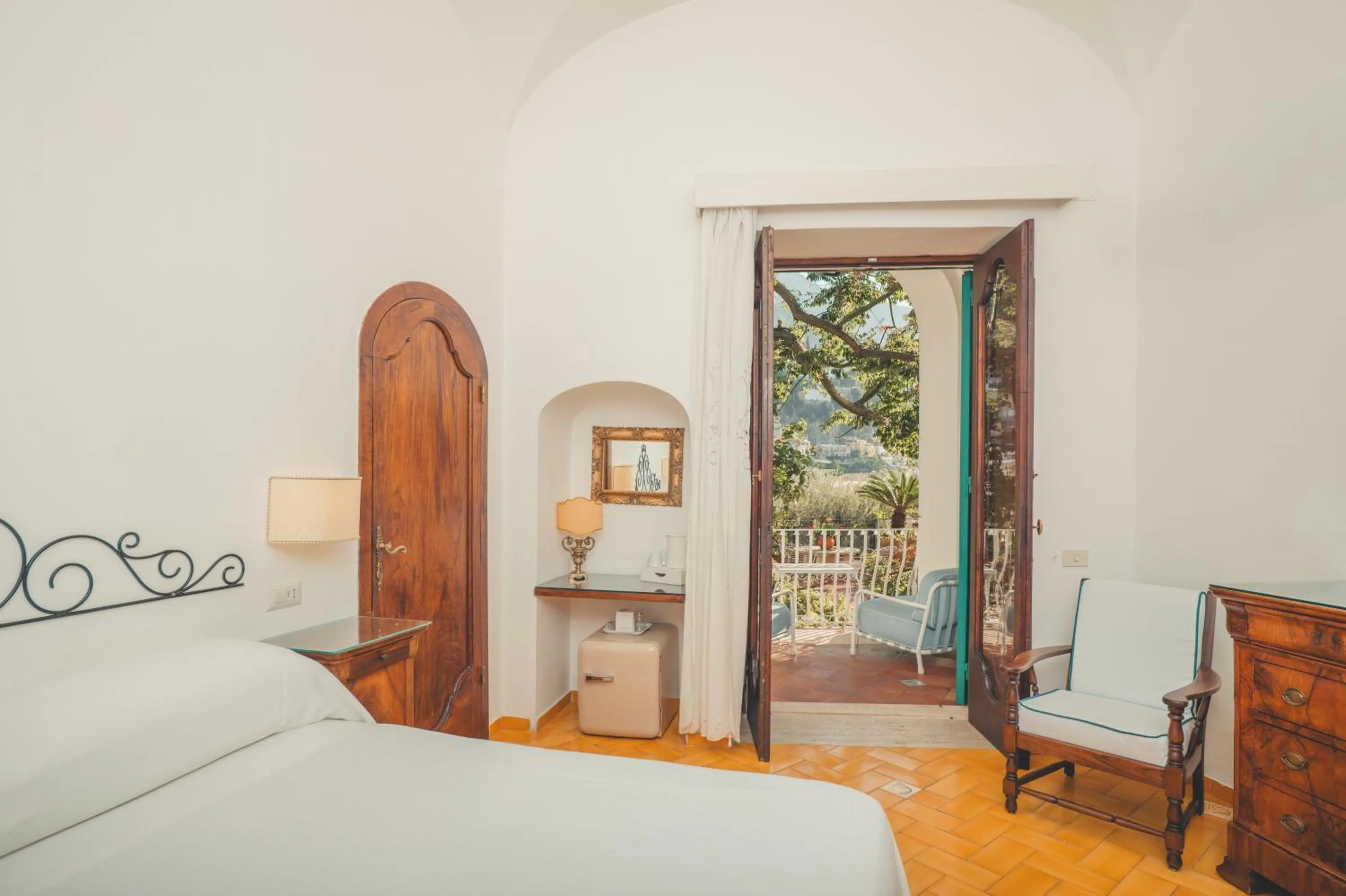 Bed in Hotel Poseidon